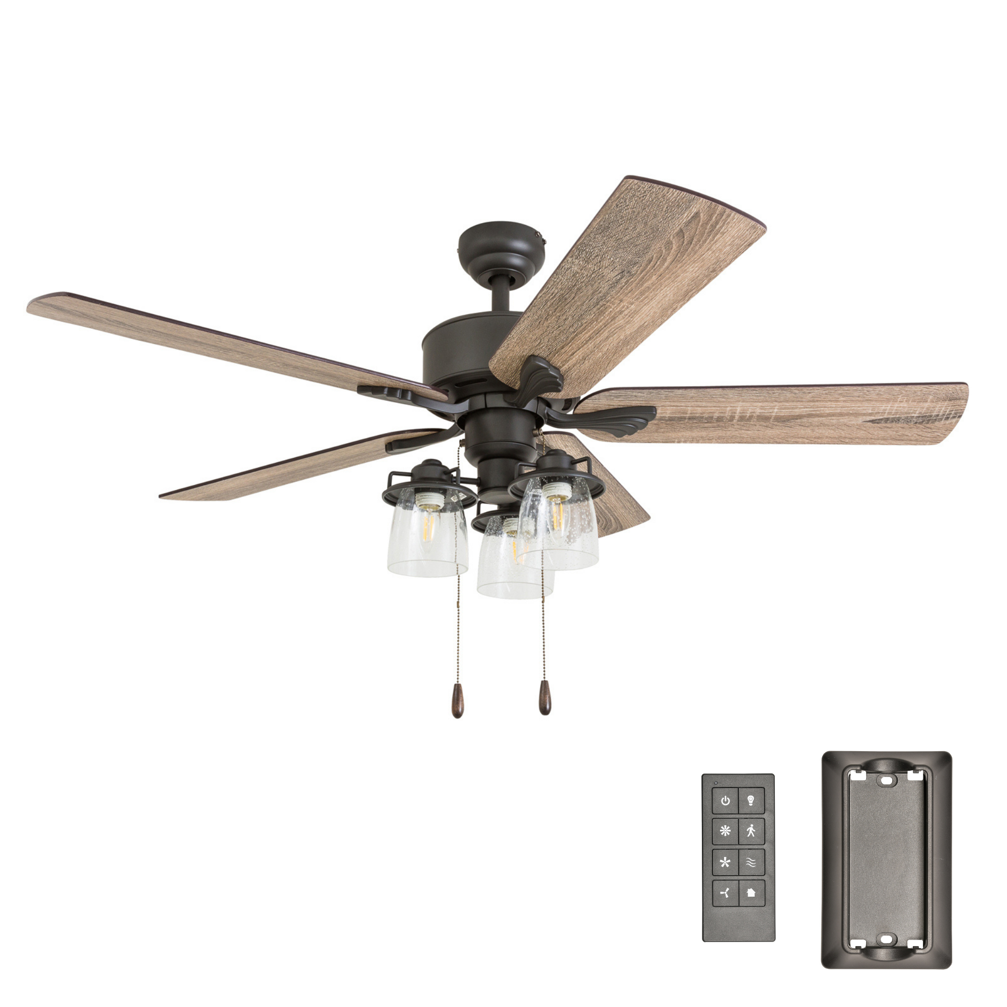 Bronze Ceiling Fan & Remote – 52 Inch