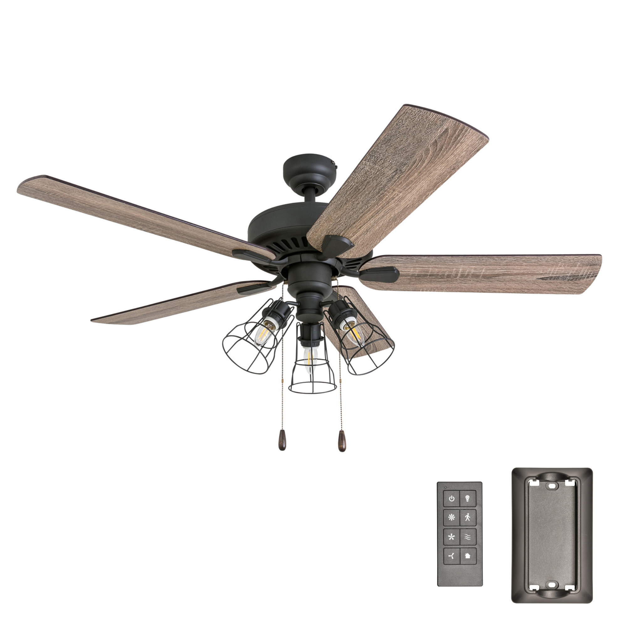 Bronze Ceiling Fan & Remote – 52 Inch