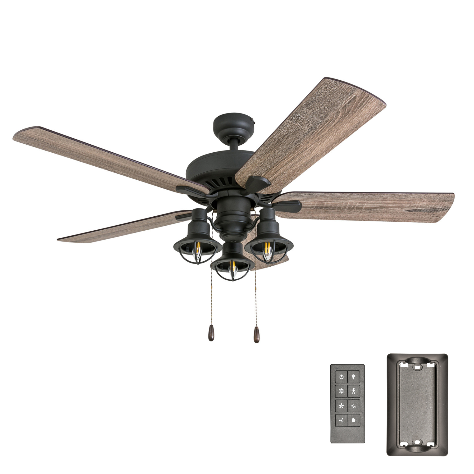 Bronze Ceiling Fan & Remote – 52 Inch