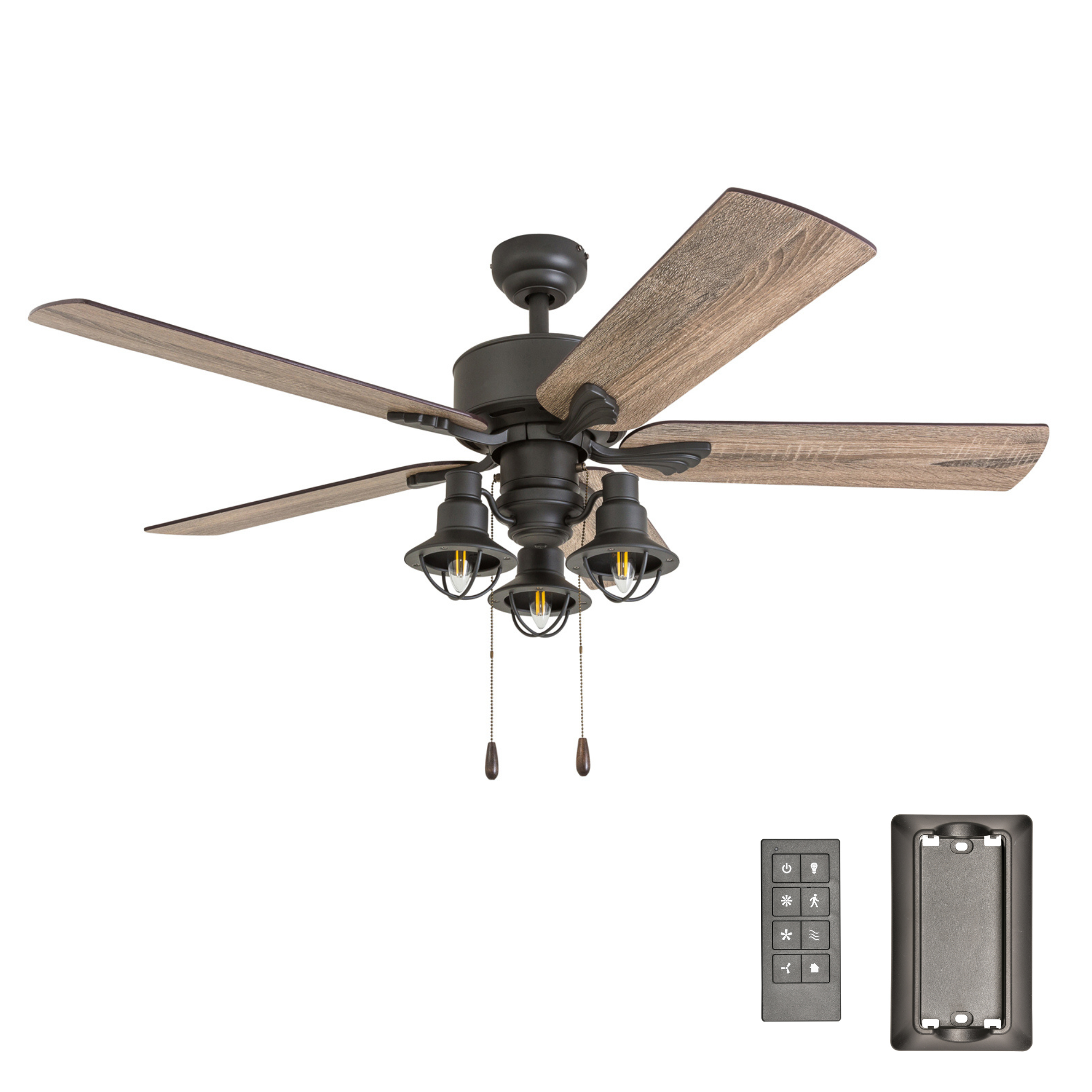 Bronze Ceiling Fan & Remote – 52 Inch