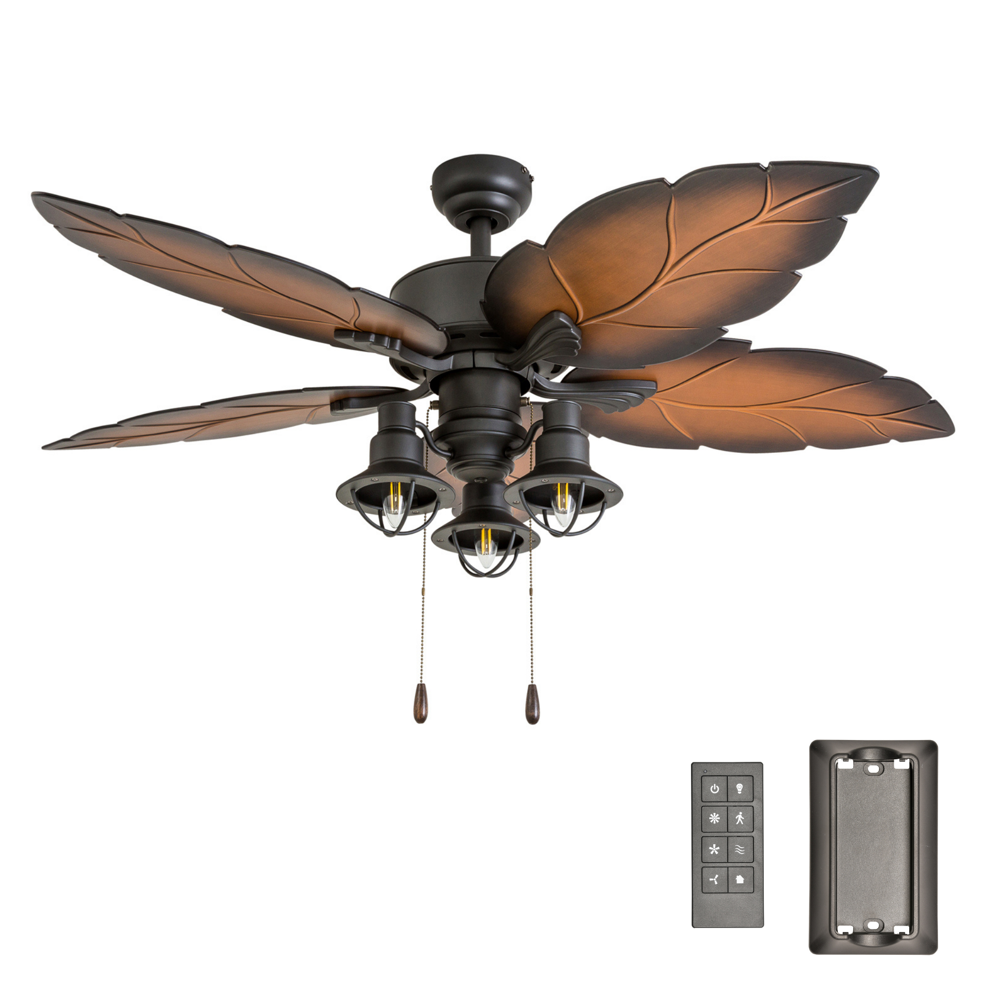Bronze Indoor/Outdoor Ceiling Fan & Remote – 52 Inch
