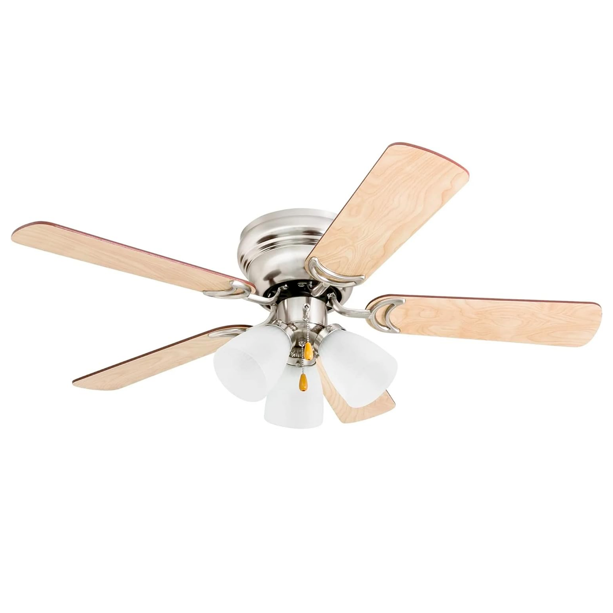 Satin Nickel Ceiling Fan – 42 Inch