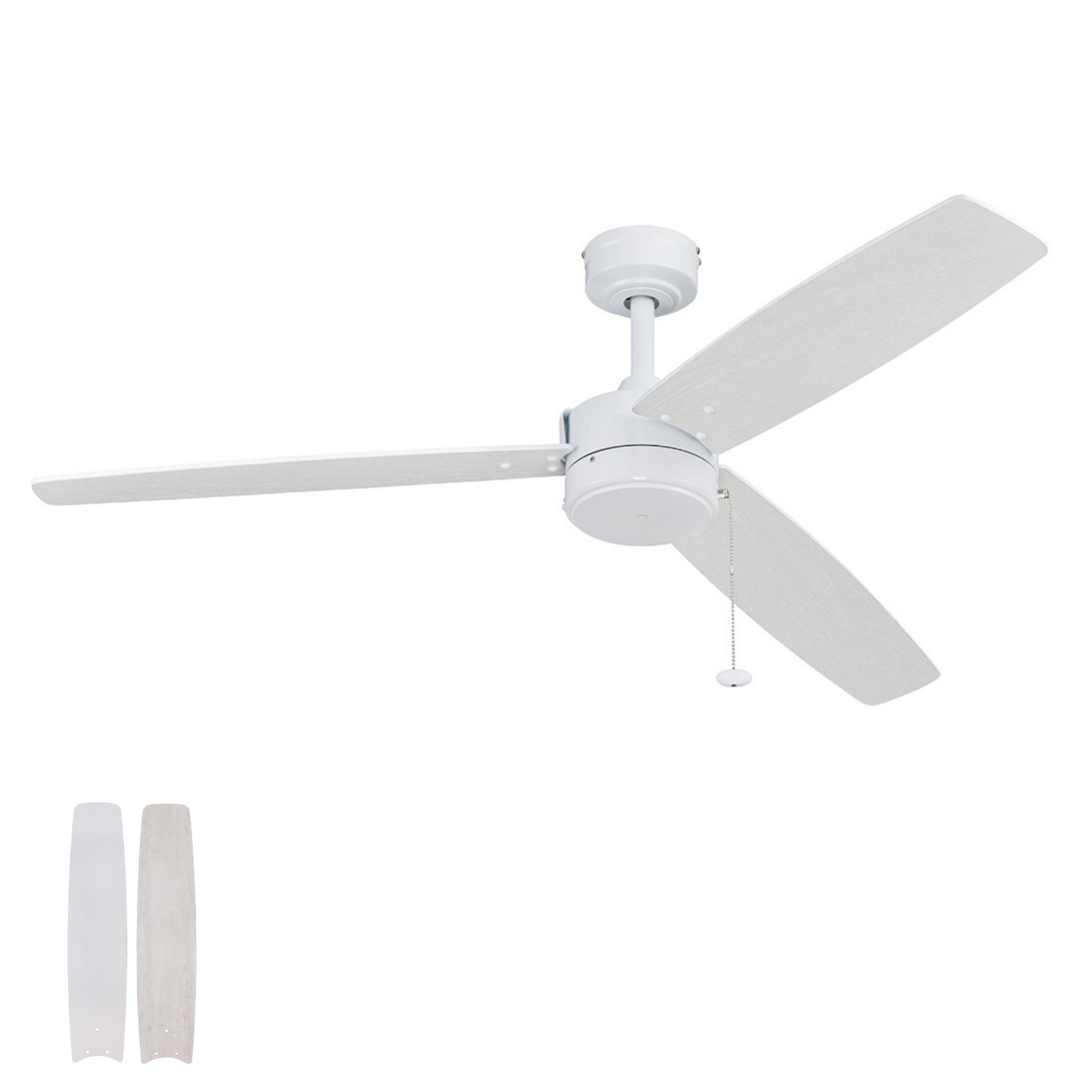 Bright White Indoor/Outdoor Ceiling Fan – 52 Inch