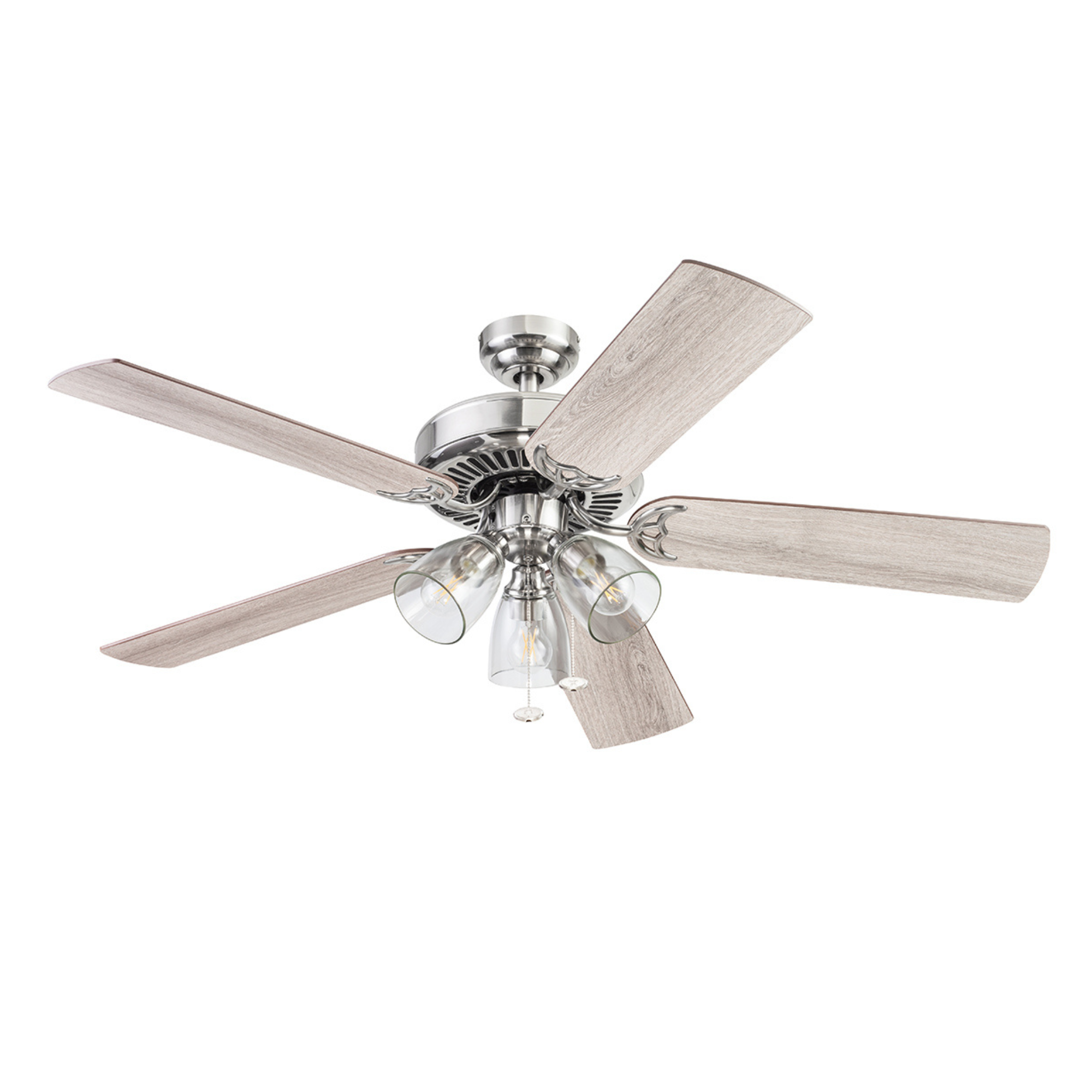 Brushed Nickel Ceiling Fan – 52 Inch
