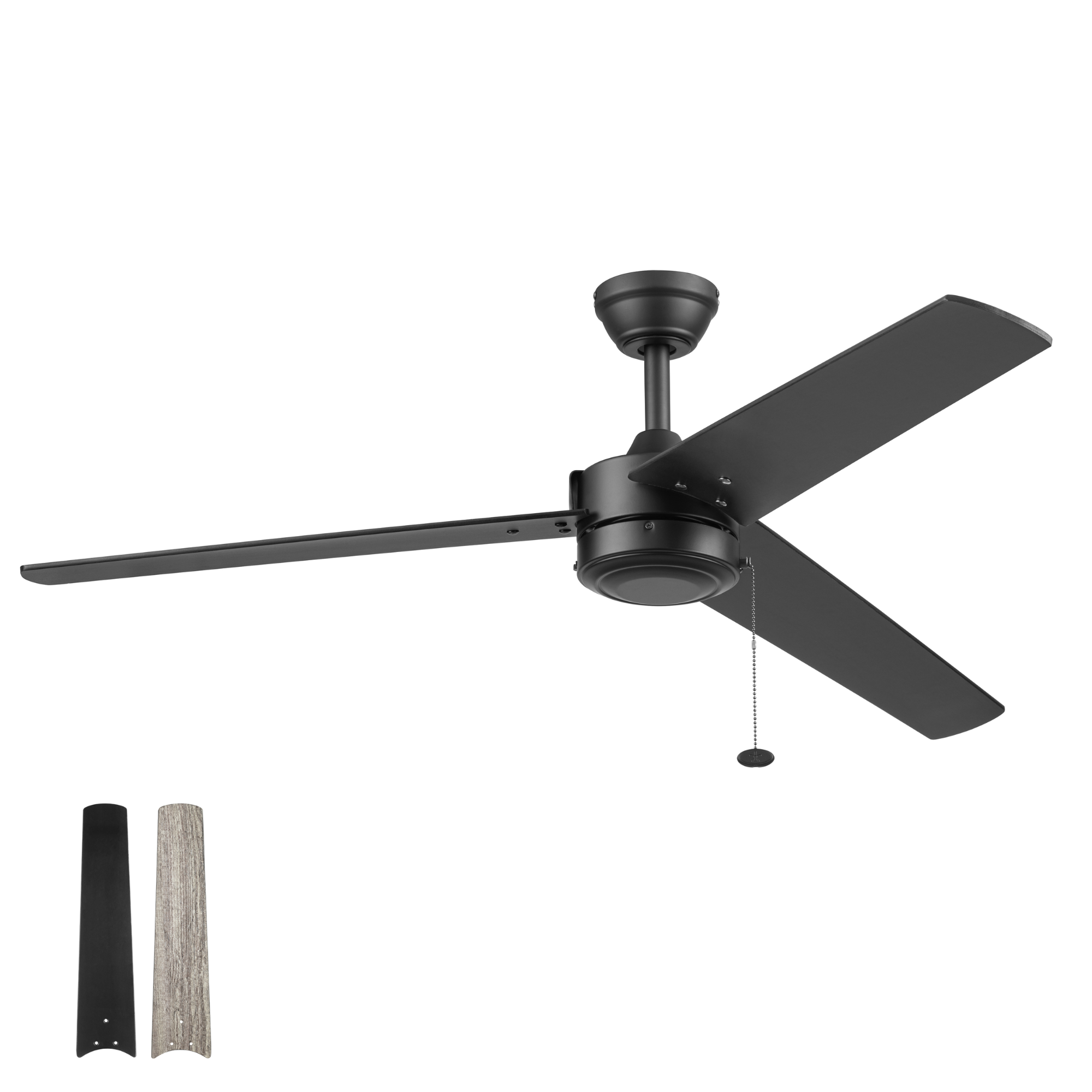 Matte Black Indoor/Outdoor Ceiling Fan – 52 Inch