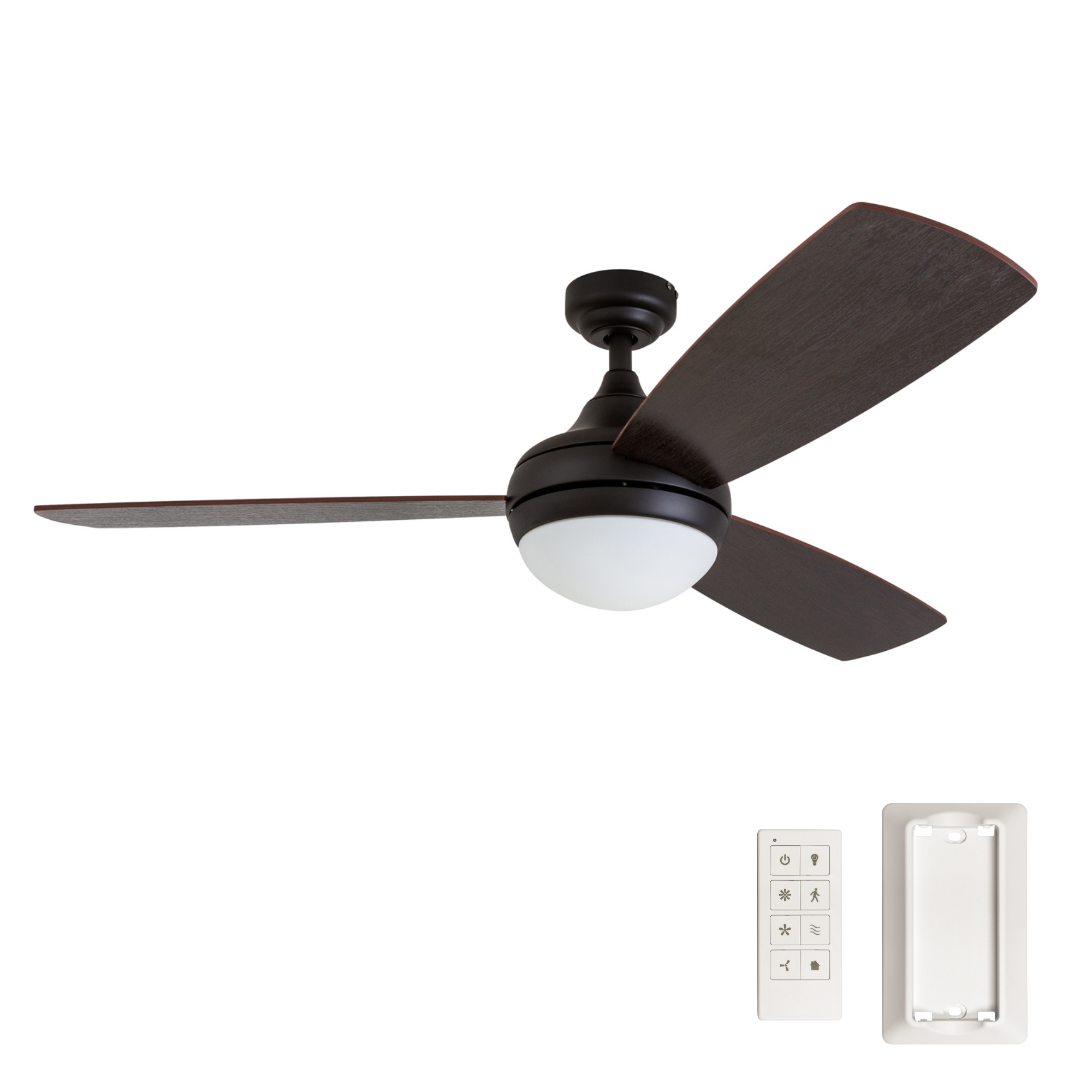 Espresso Ceiling Fan & Remote – 52 Inch