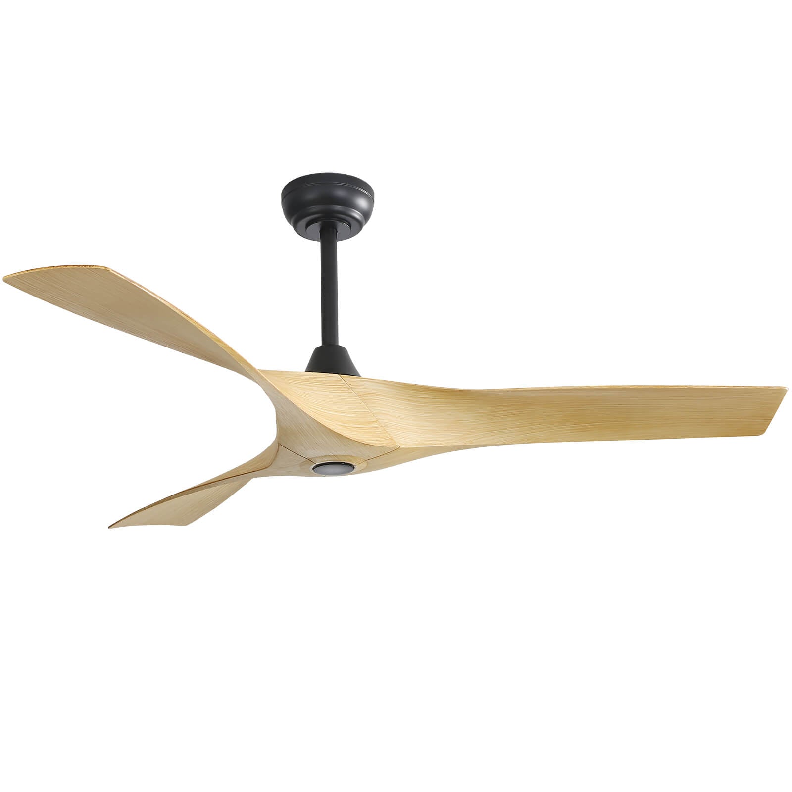 KempVista 52" Indoor & Outdoor Ceiling Fan — Natural Wood Blades