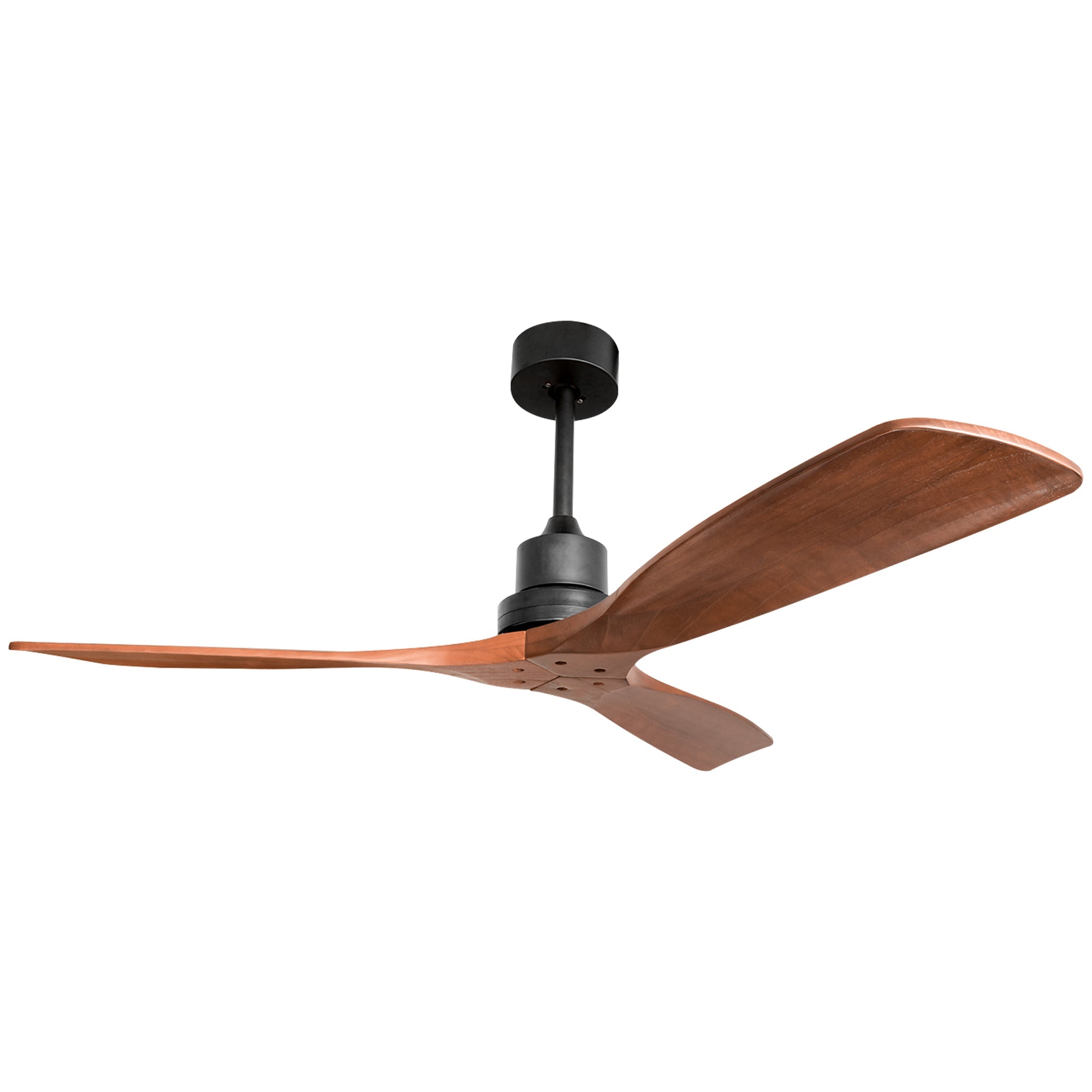 KempAura 52" Indoor & Outdoor Ceiling Fan — Natural Wood Finish