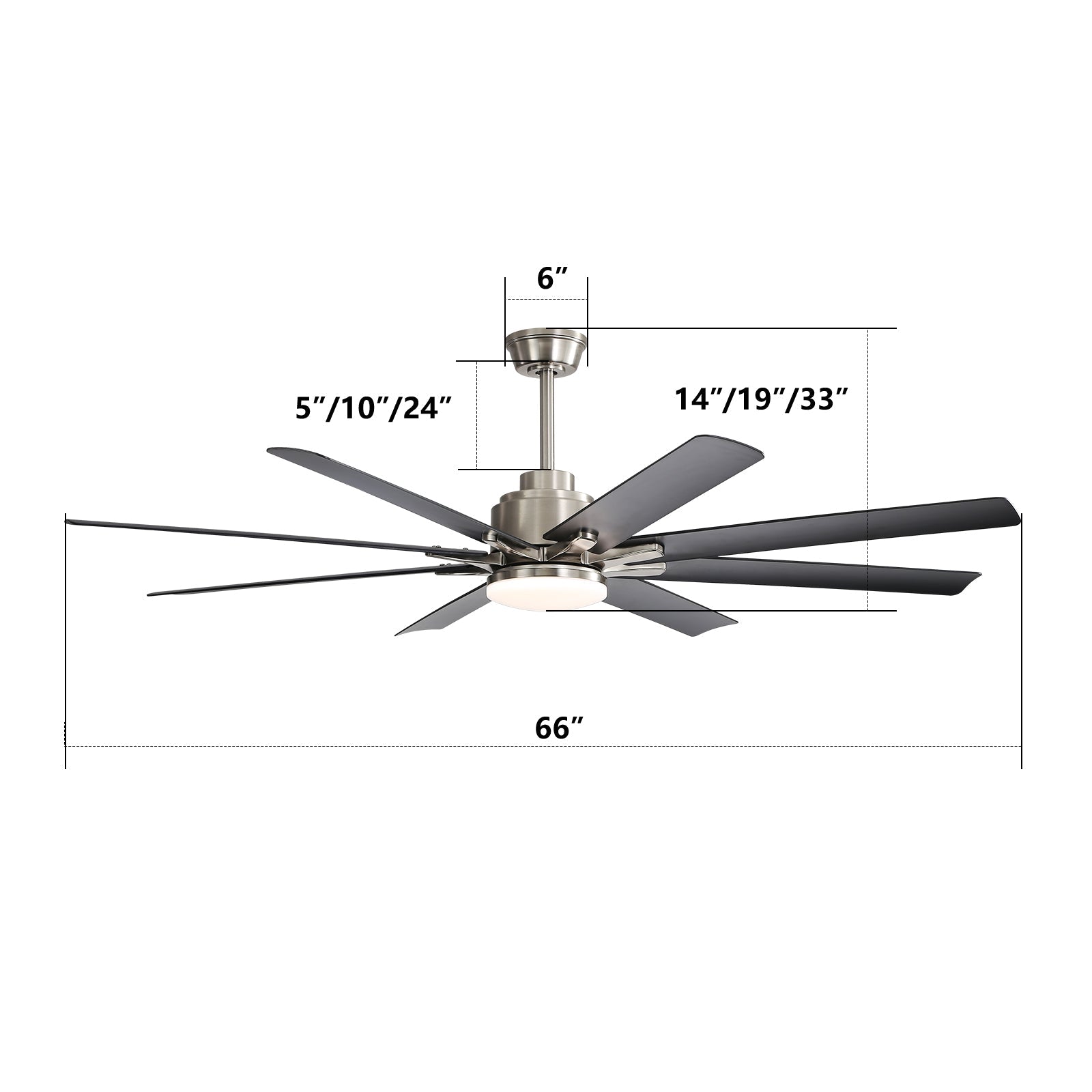 DeluxVista Smart | 66" | Brushed Nickel