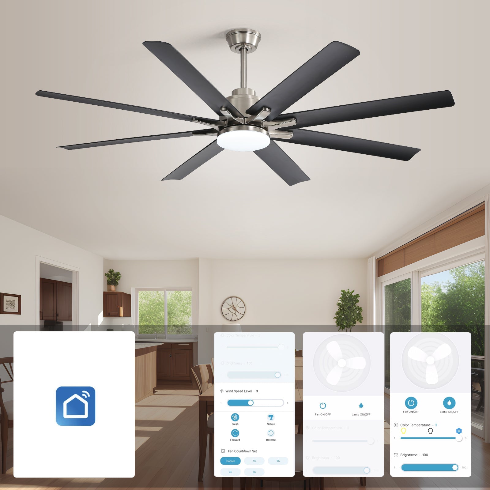 DeluxVista Smart | 66" | Brushed Nickel