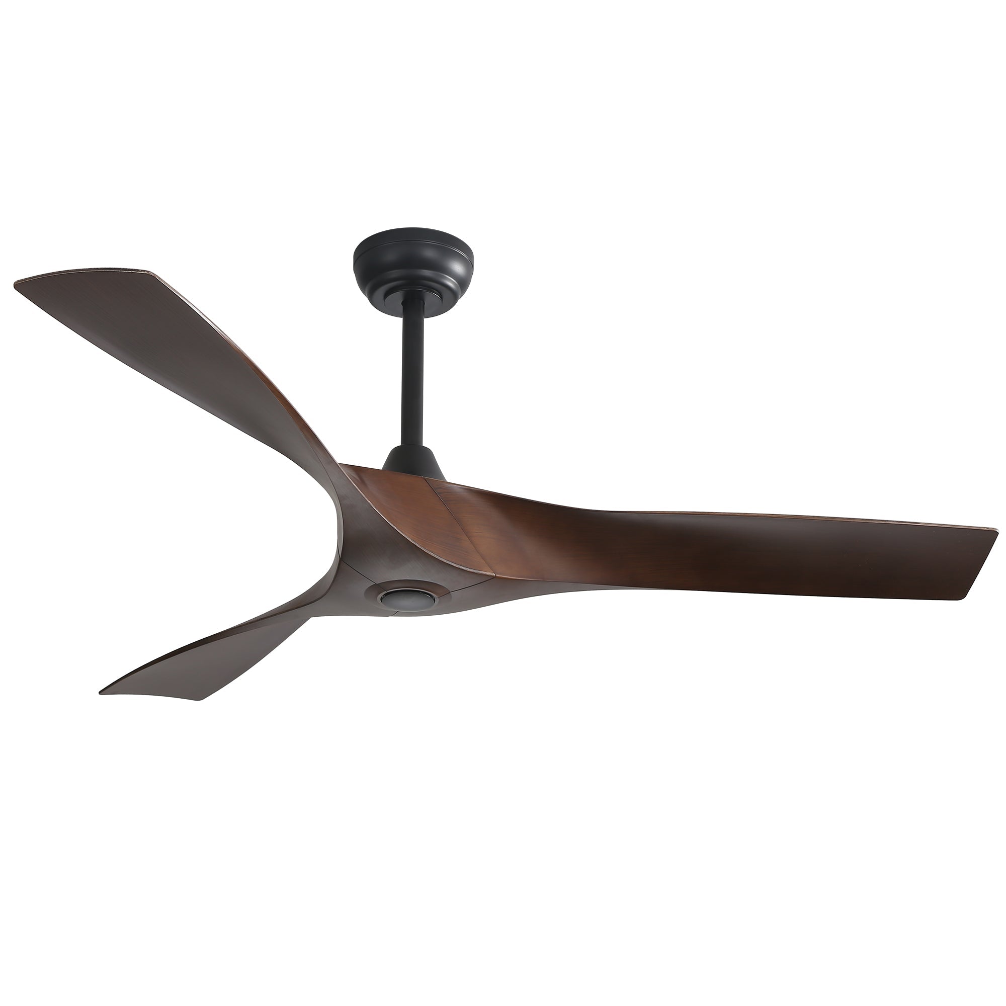 KempVista 52" Indoor & Outdoor Ceiling Fan in Matte Black — No Light