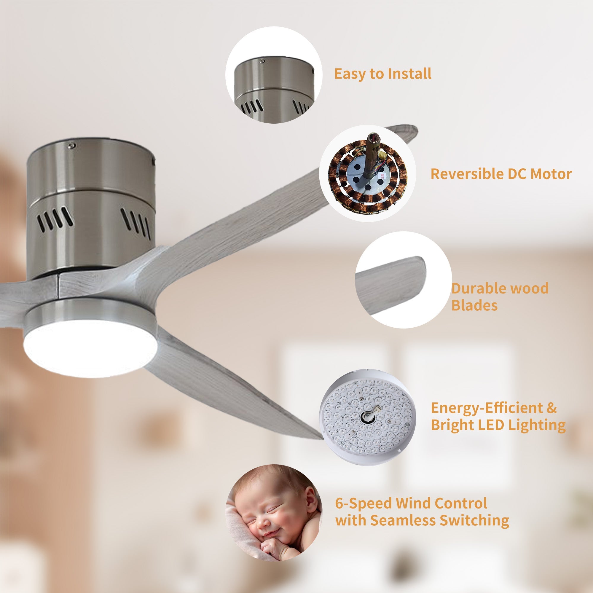 FlushPro | 52" | Brushed Nickel