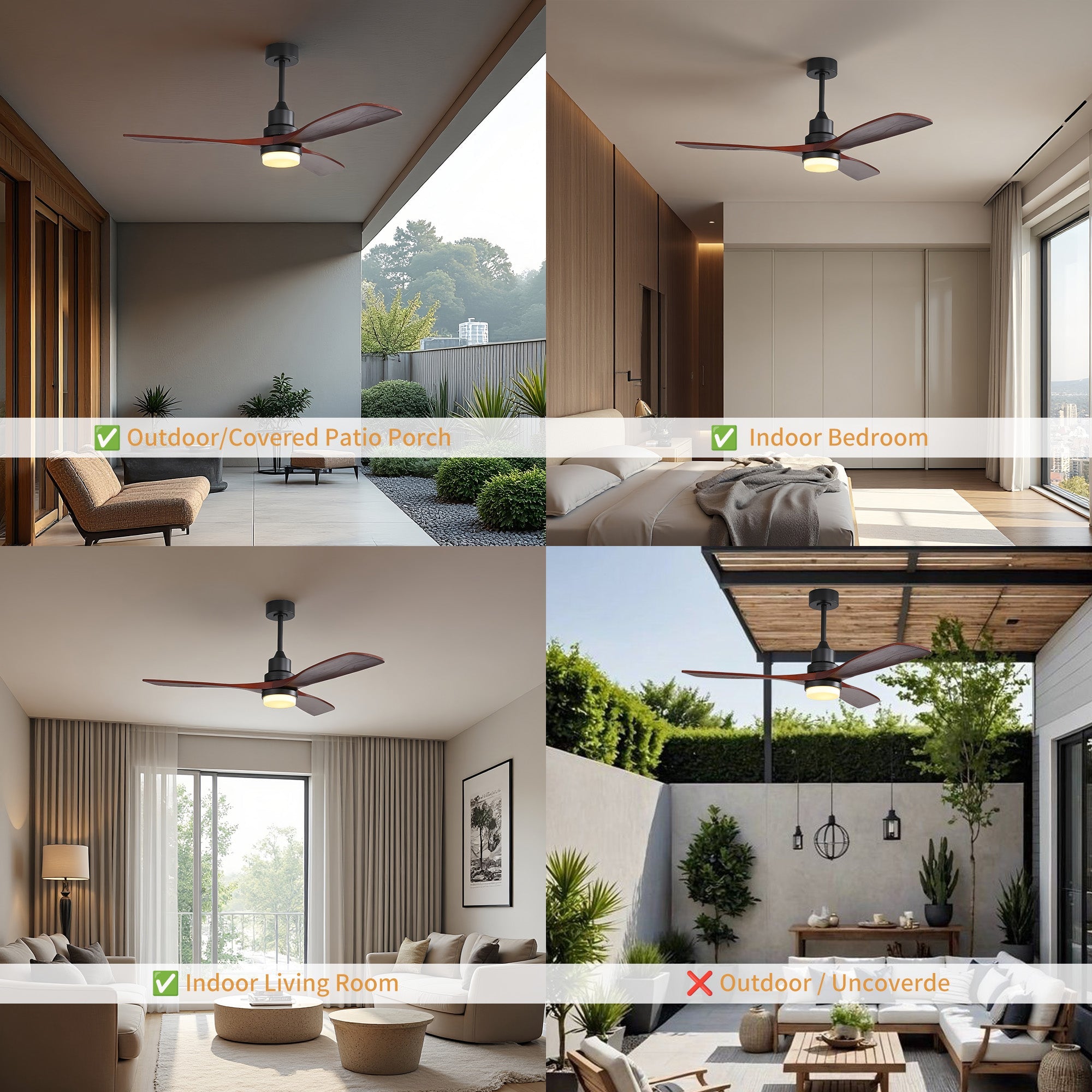 LumaHome | 52" | Black Walnut