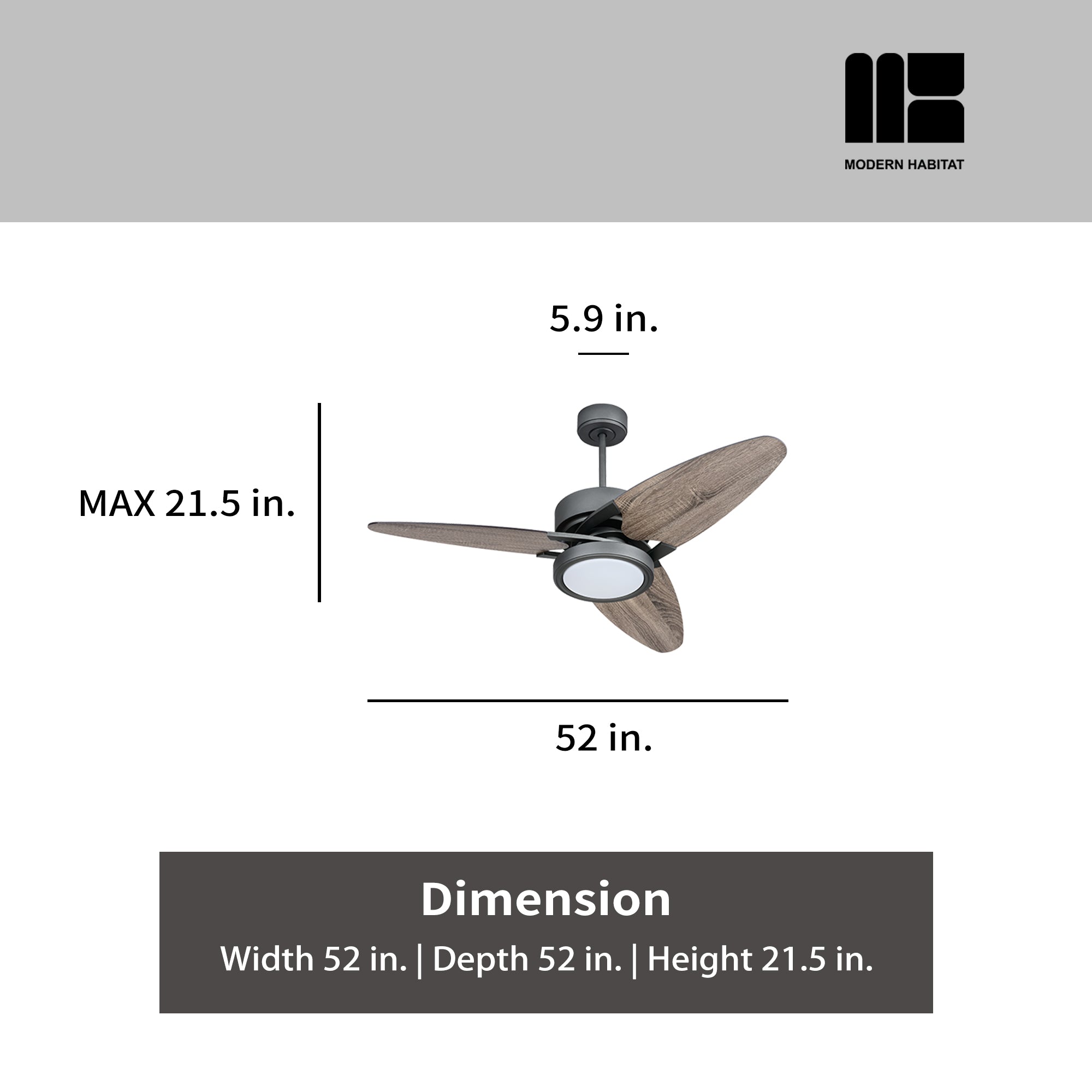 NeedleBreeze Smart | 52" | Matte Black