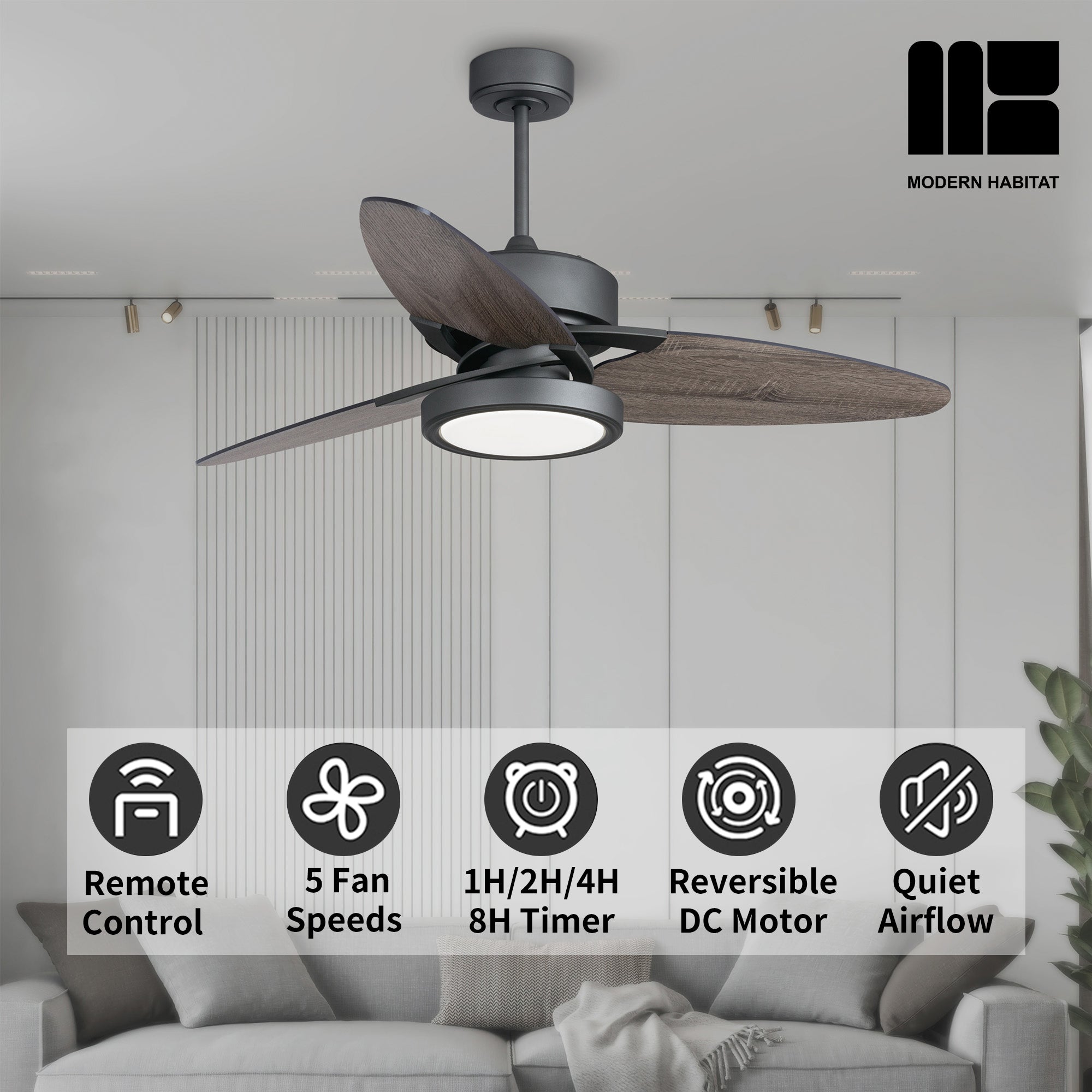 NeedleBreeze Smart | 52" | Matte Black