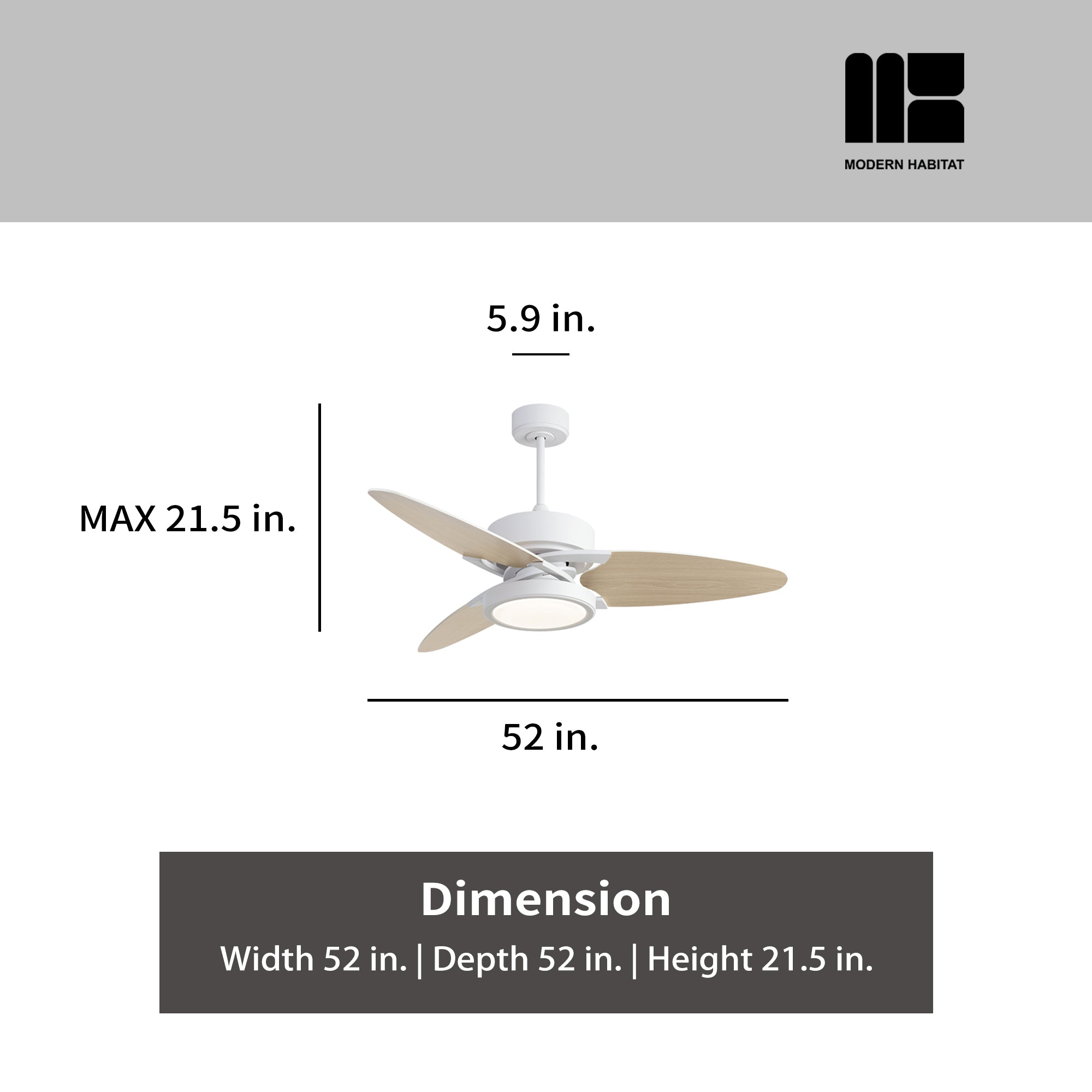 NeedleBreeze Smart | 52" | Oak