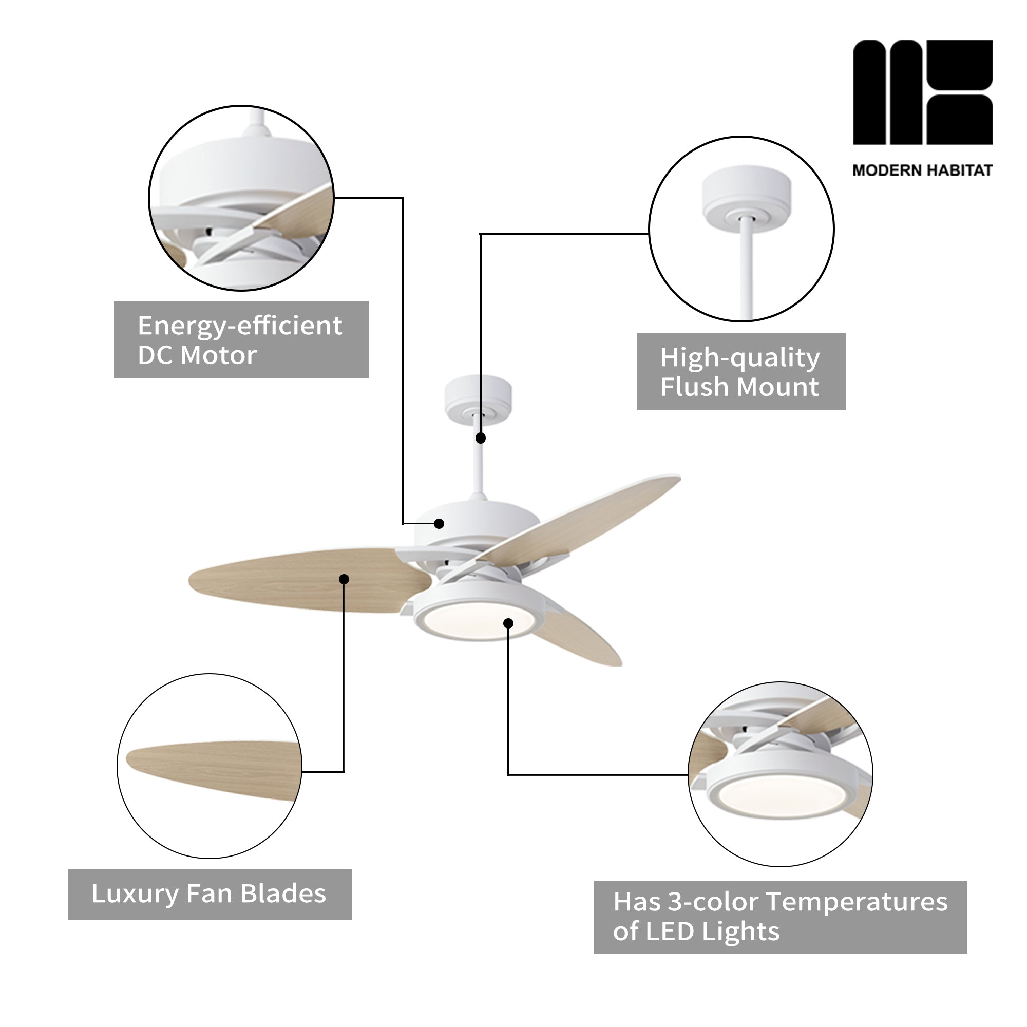 NeedleBreeze Smart | 52" | Oak