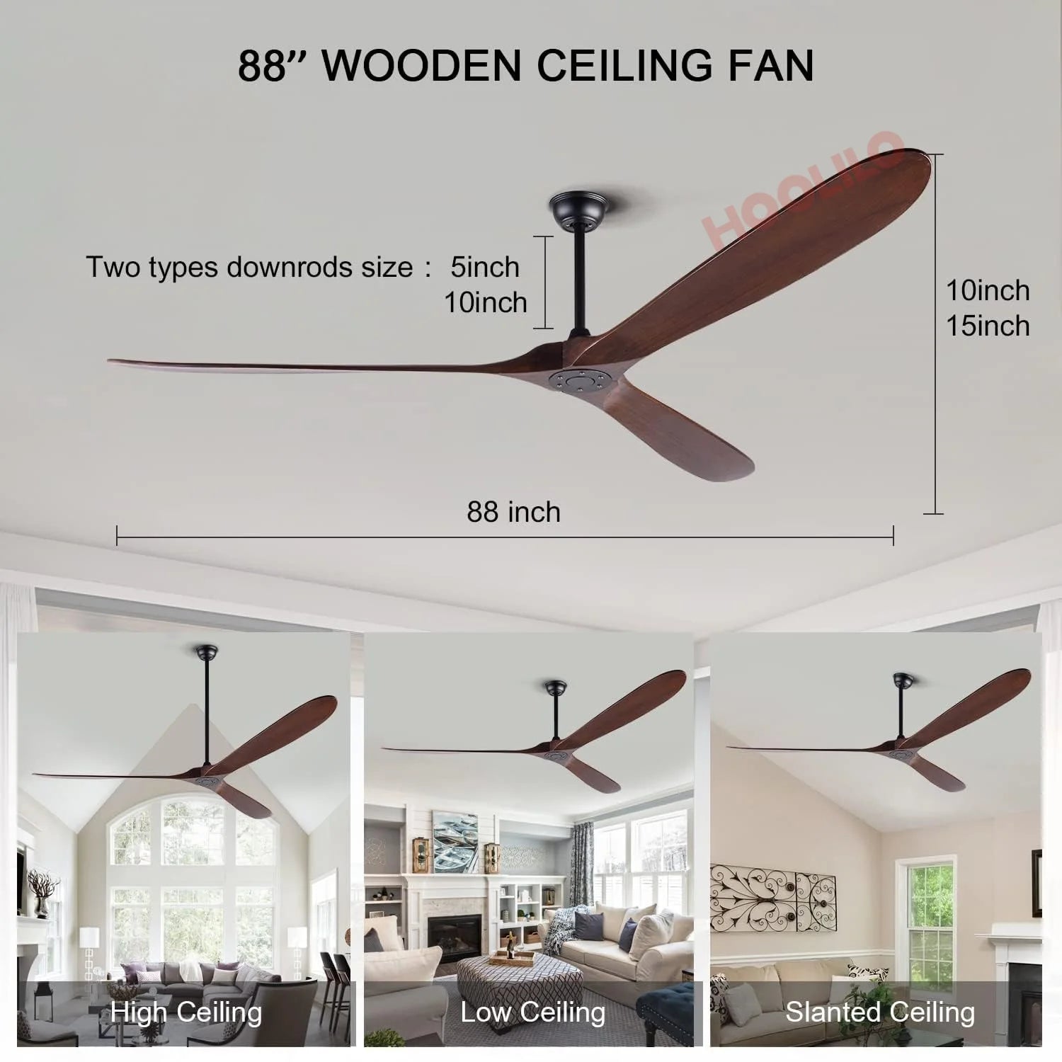 TimberCrest 88" | Signature Wood Ceiling Fan