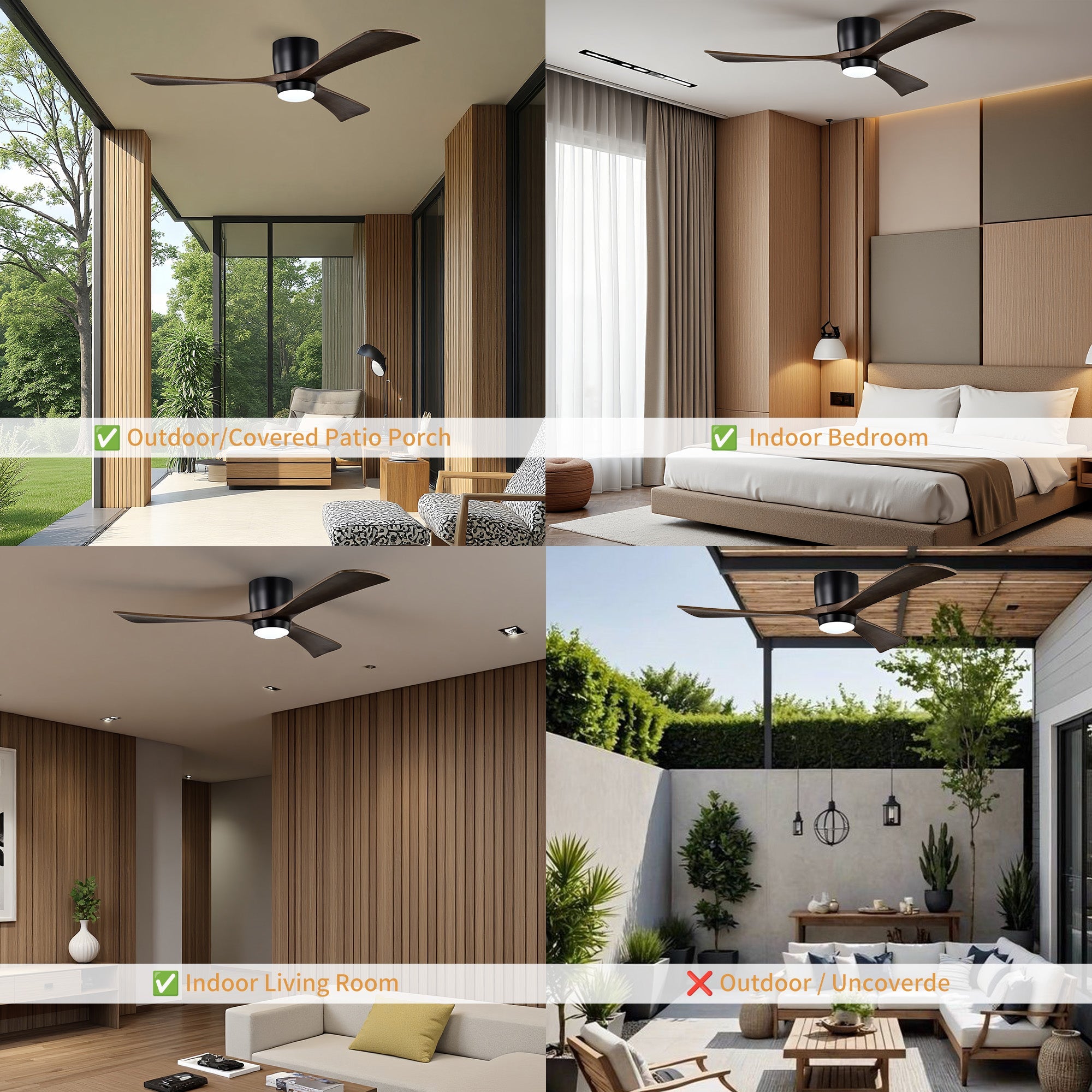 SerenityVista | 52" | Natural Wood