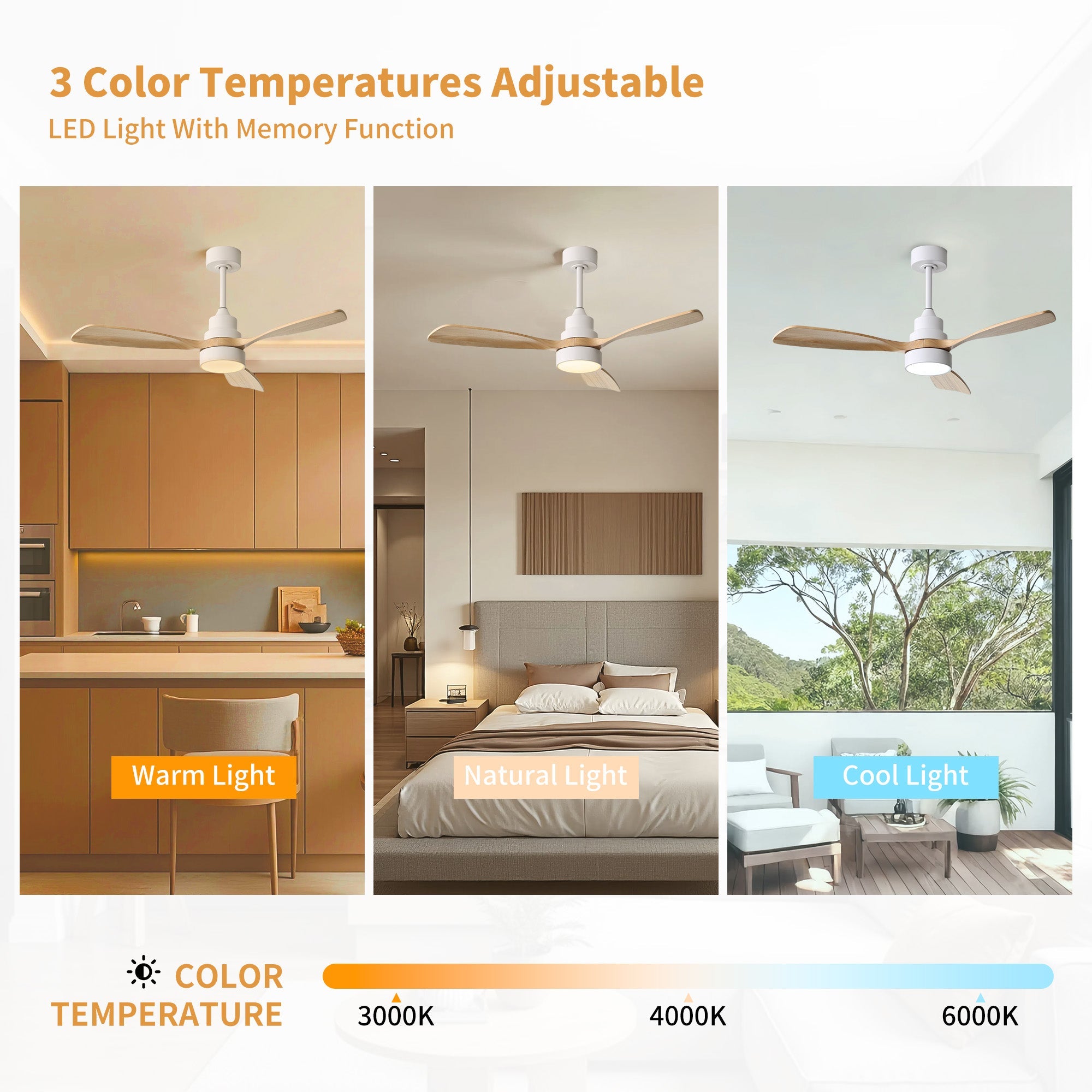 CozyAir Smart | 52" | White Oak