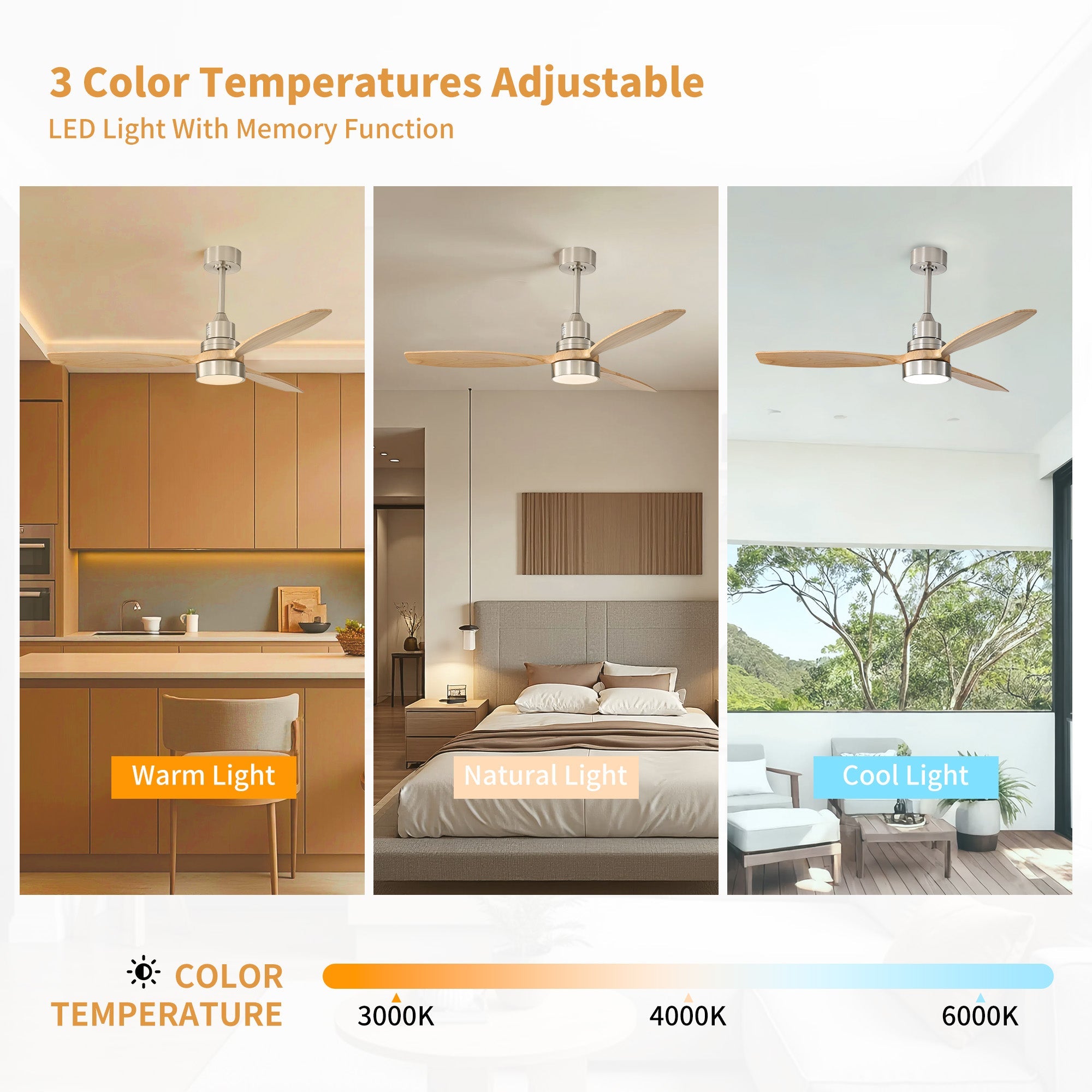CozyAir | 52" | Brushed Nickel Oak