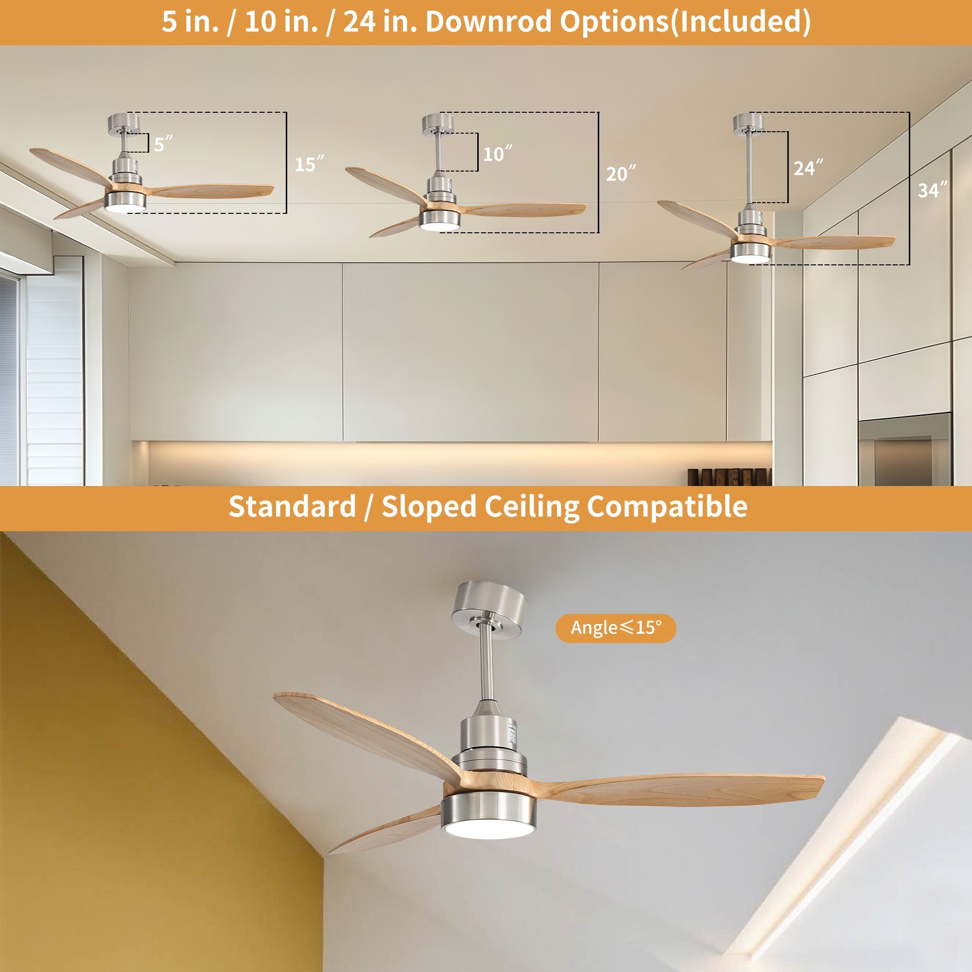 CozyAir | 52" | Brushed Nickel Oak