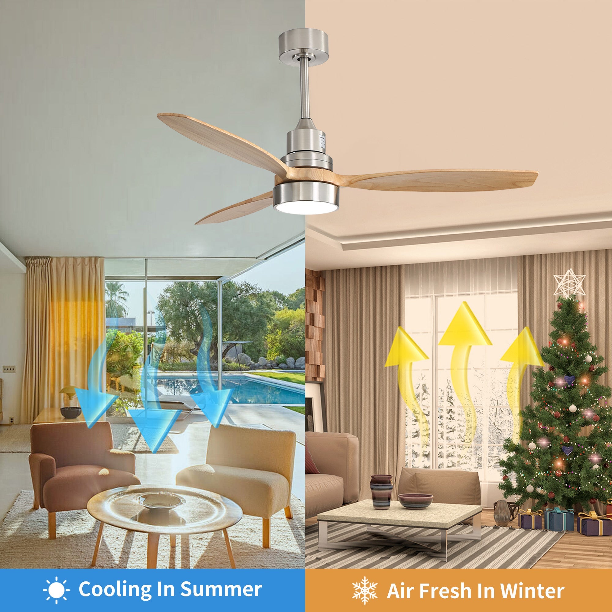 CozyAir | 52" | Brushed Nickel Oak