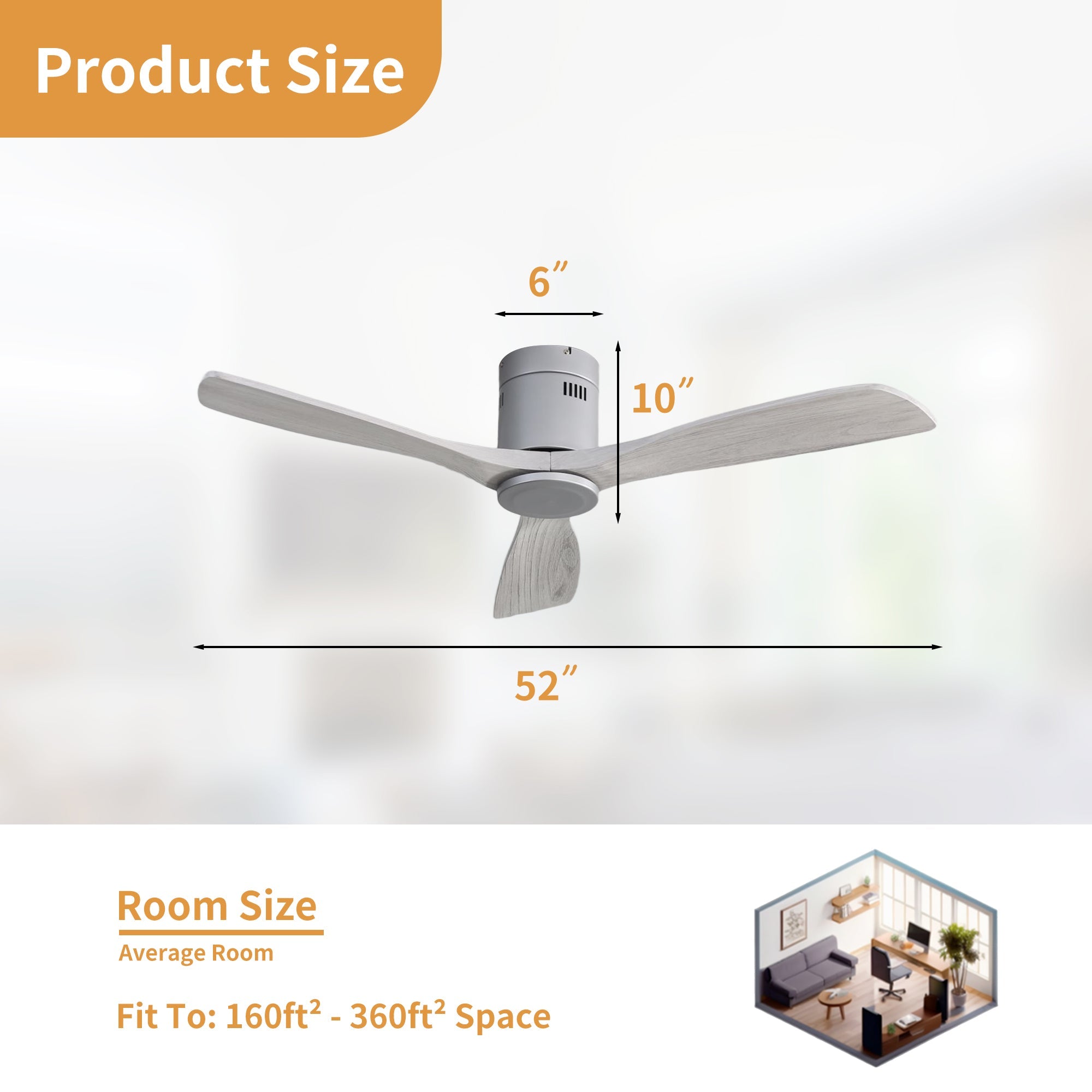 TurboFlow | 52" | Natural Wood