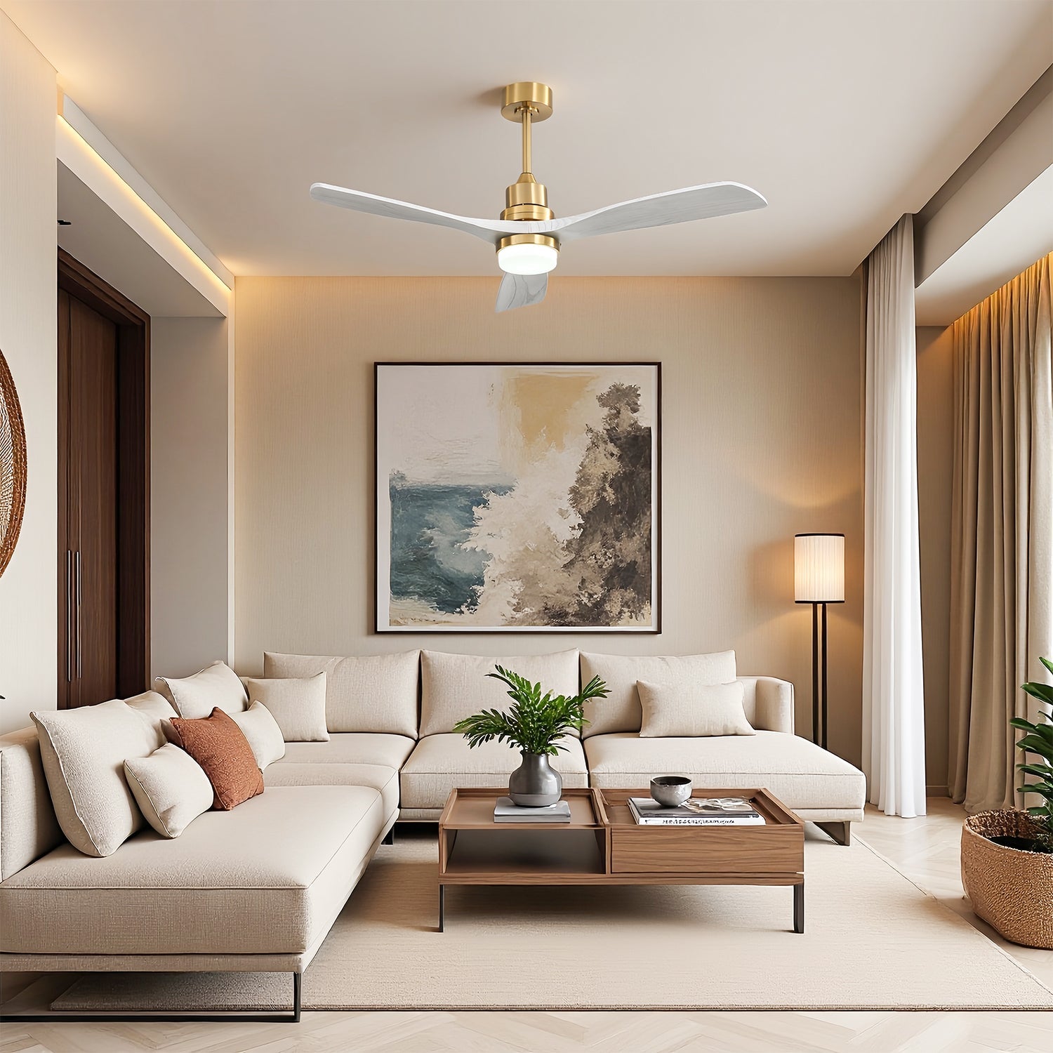 LumaHome | 52" | Gold White Oak