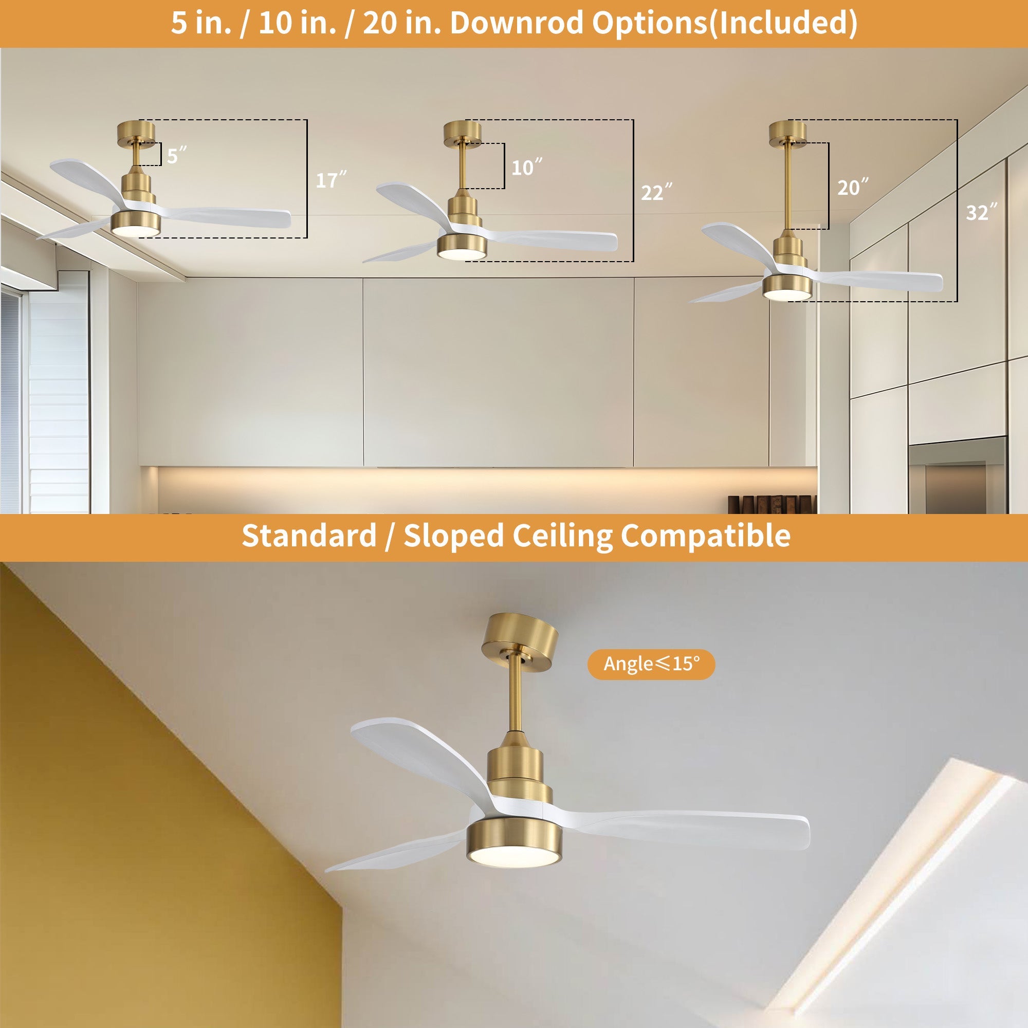 CozyAir Smart | 48" | Gold White Oak