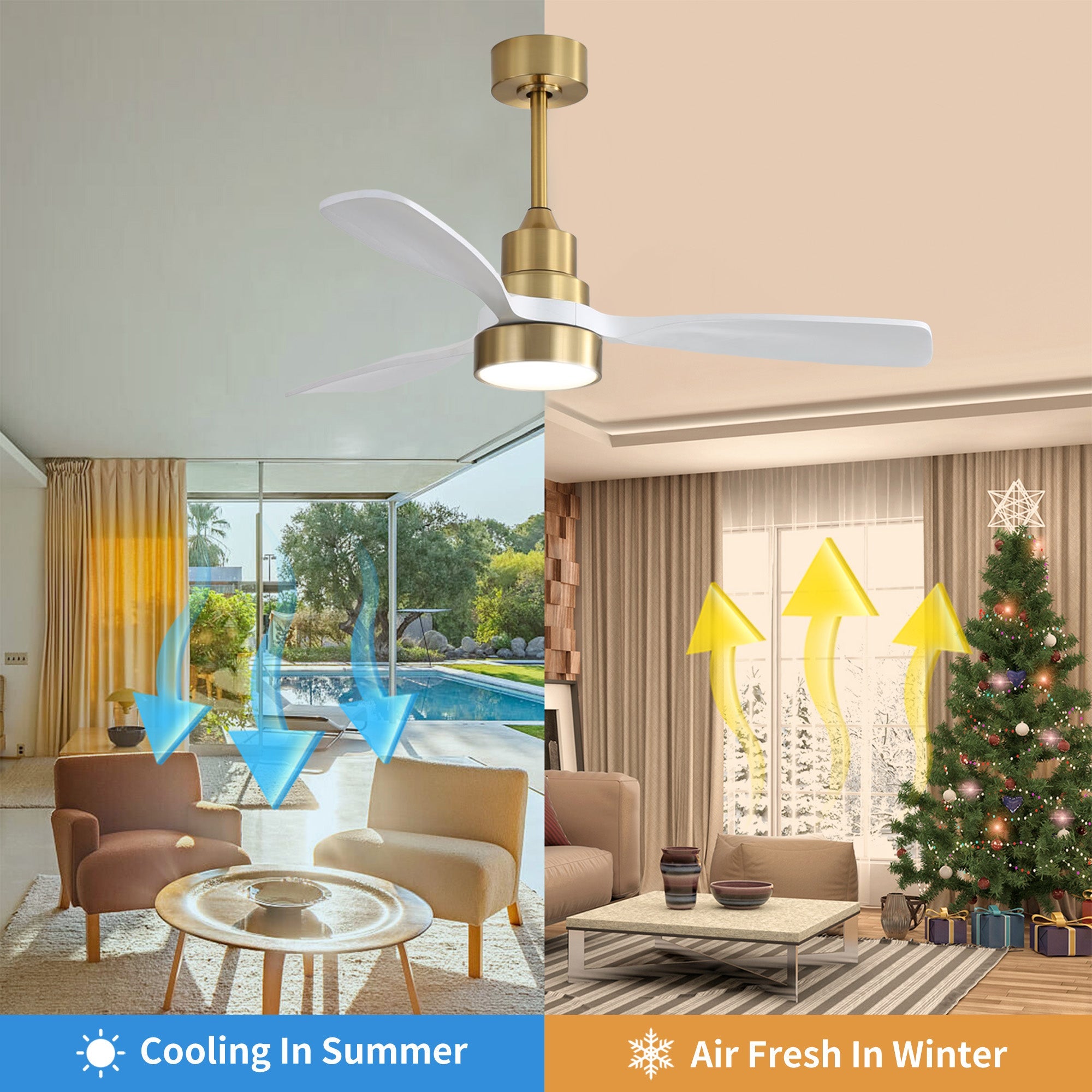 CozyAir Smart | 48" | Gold White Oak