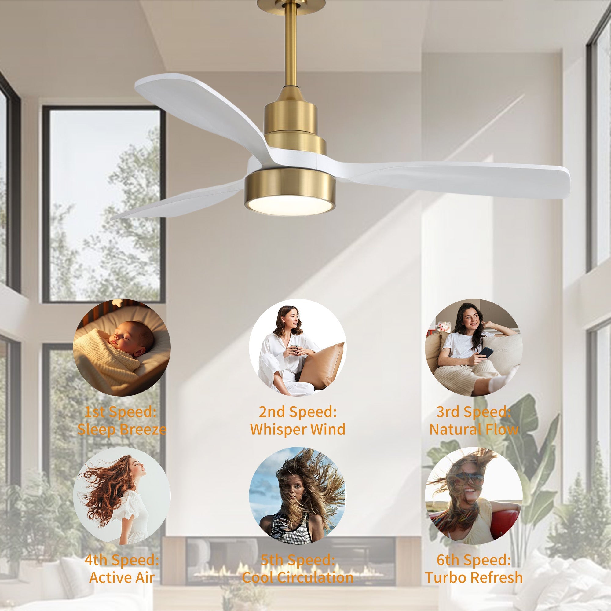 CozyAir Smart | 48" | Gold White Oak