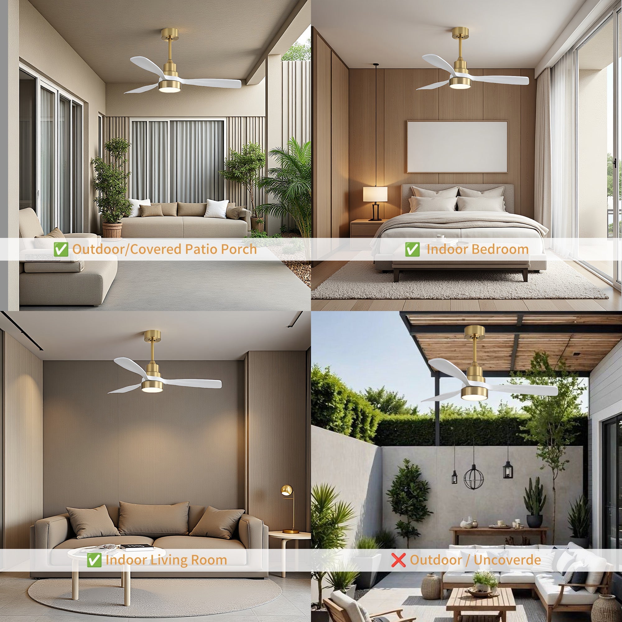 CozyAir Smart | 48" | Gold White Oak