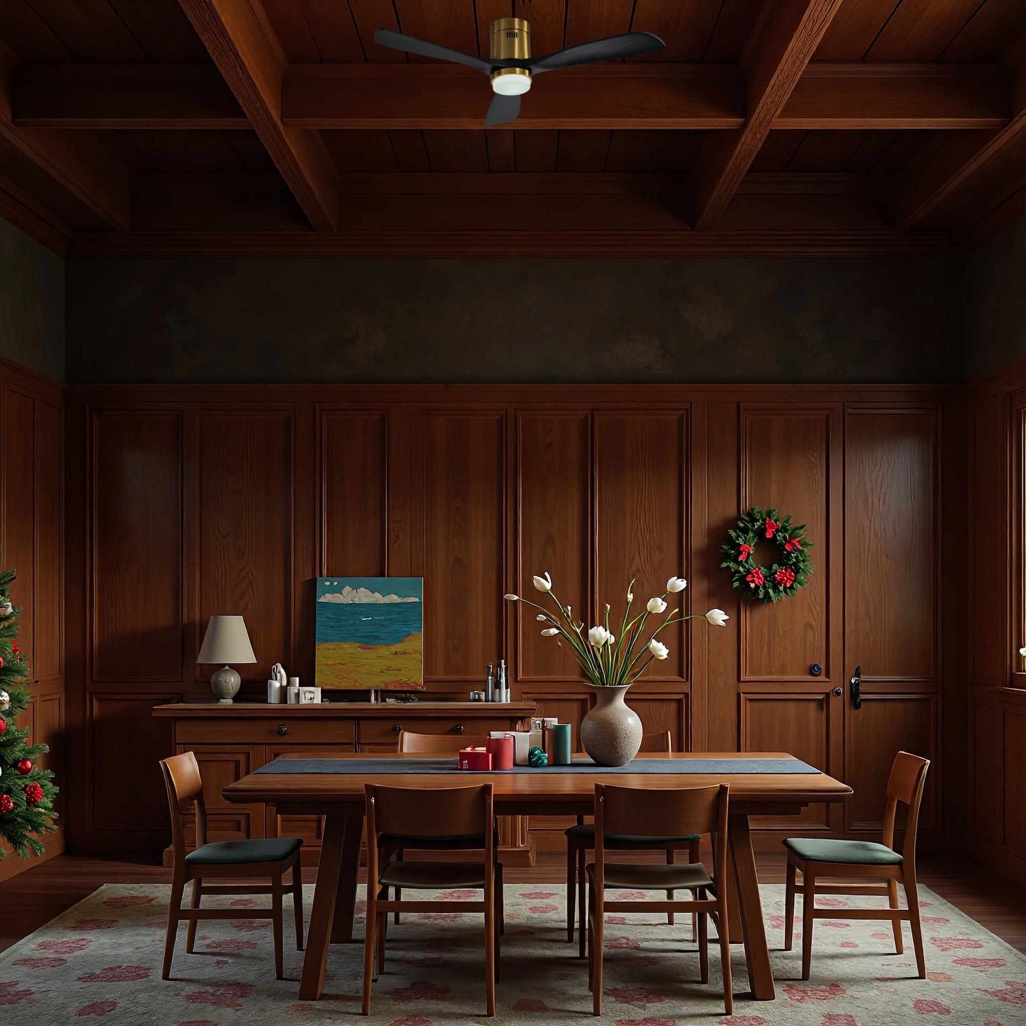 SerenityShine | 52" | Gold Wood