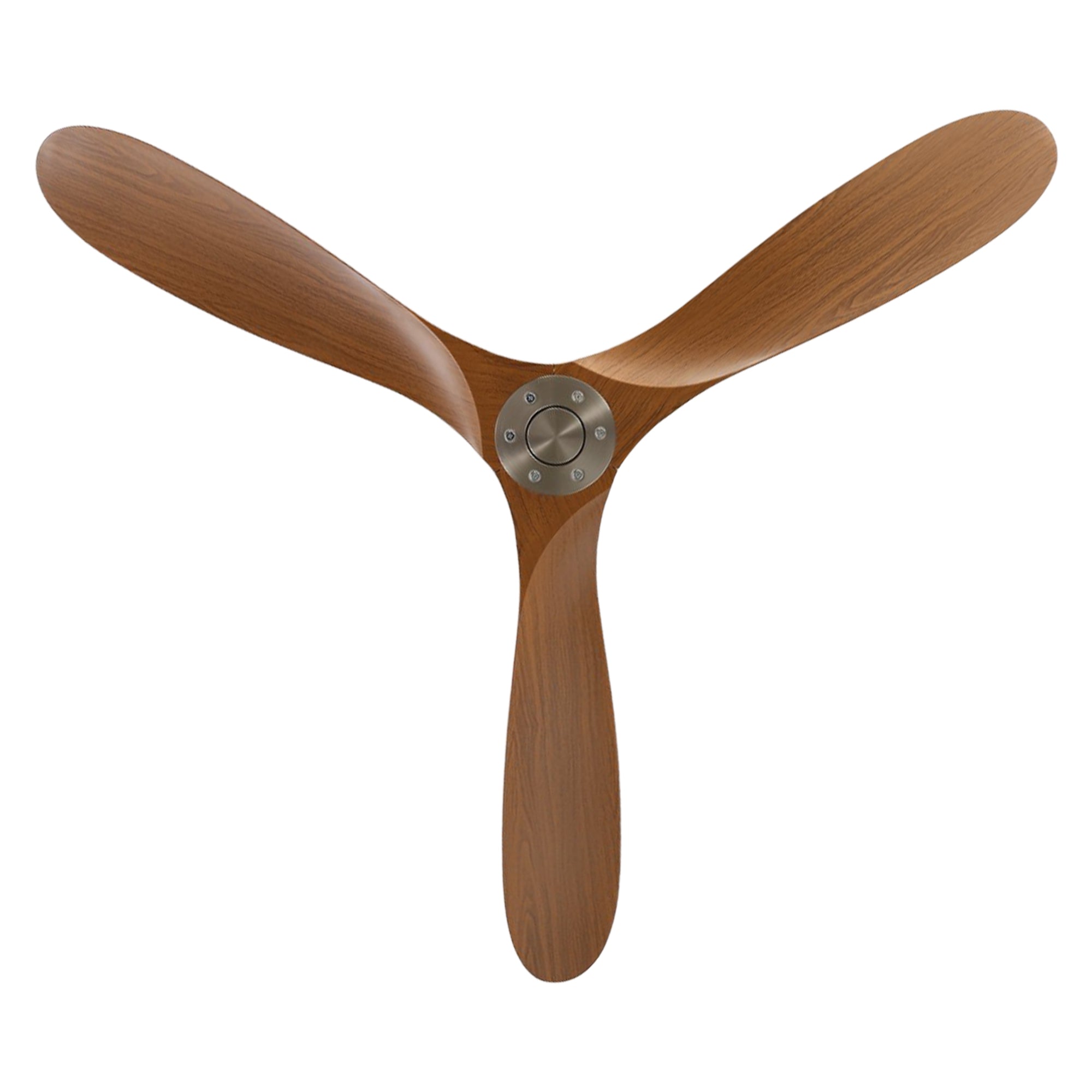 VistaWood 60" Indoor & Outdoor Ceiling Fan — Walnut Blades, Matte White