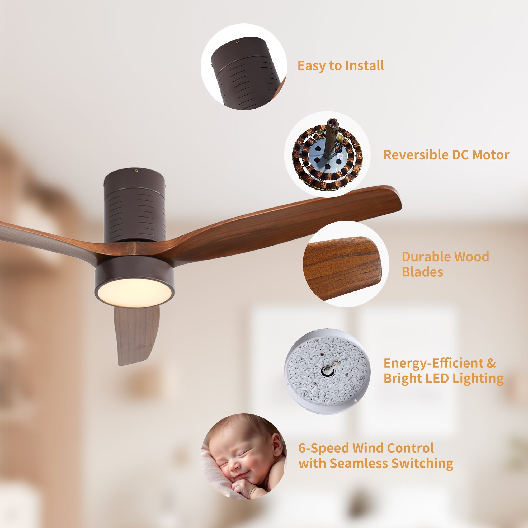 SerenityLeaf | 52" | Walnut