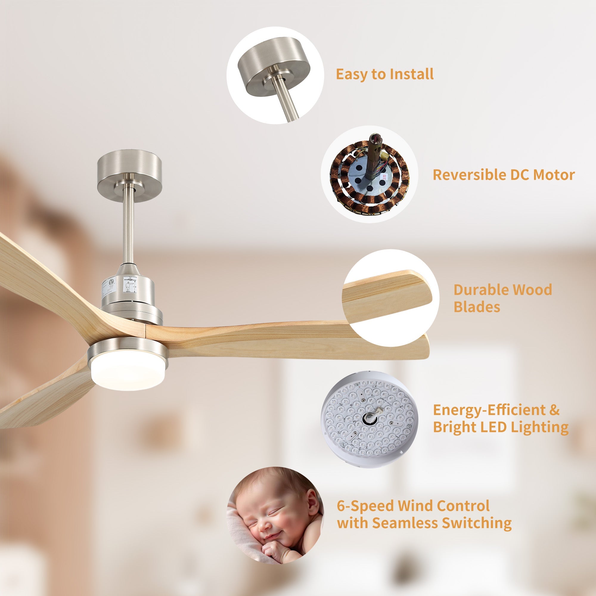 AuraVista Smart | 52" | Brushed Nickel