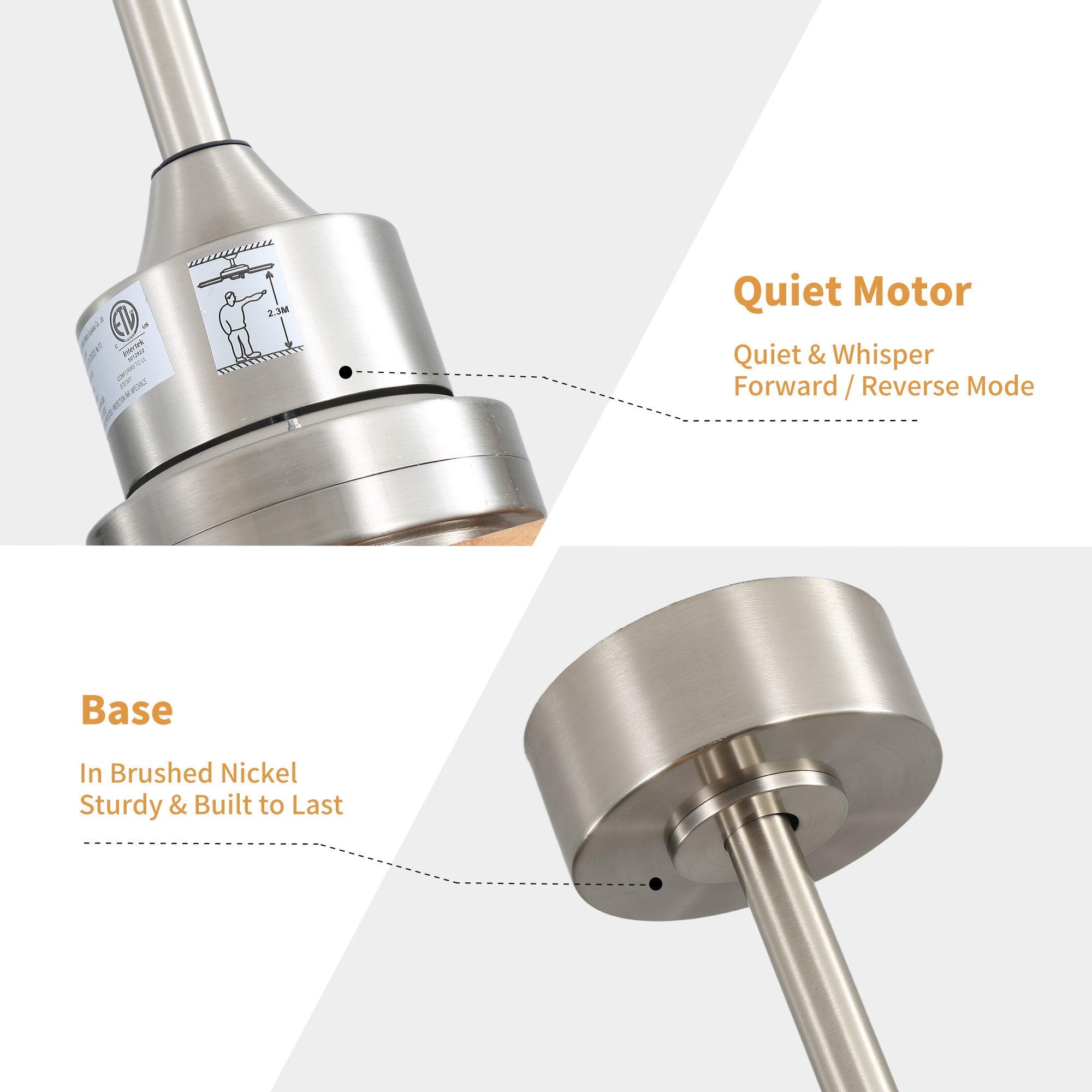 AuraVista Smart | 52" | Brushed Nickel