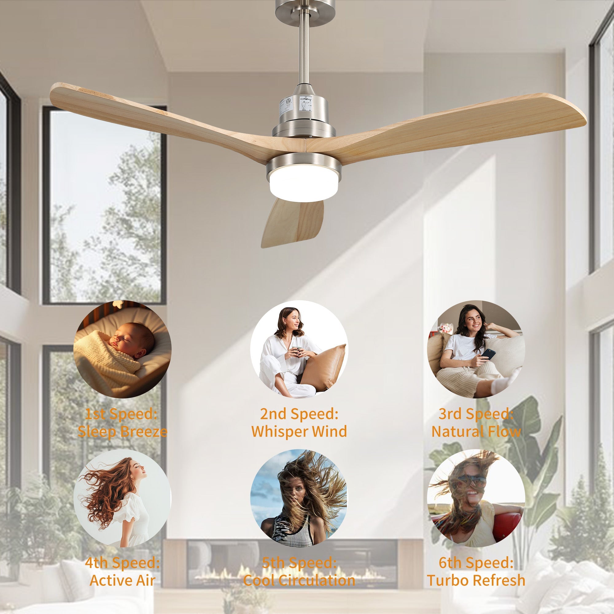 AuraVista Smart | 52" | Brushed Nickel