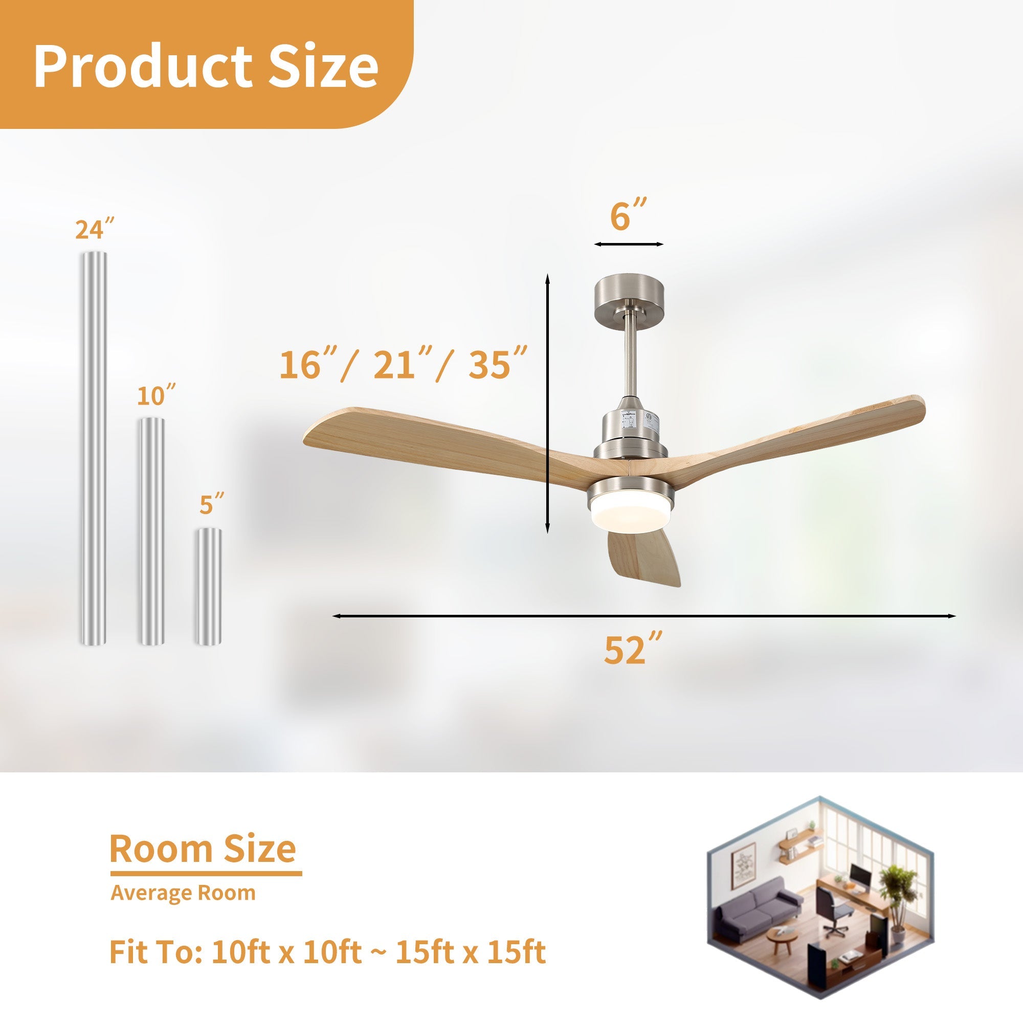 AuraVista Smart | 52" | Brushed Nickel