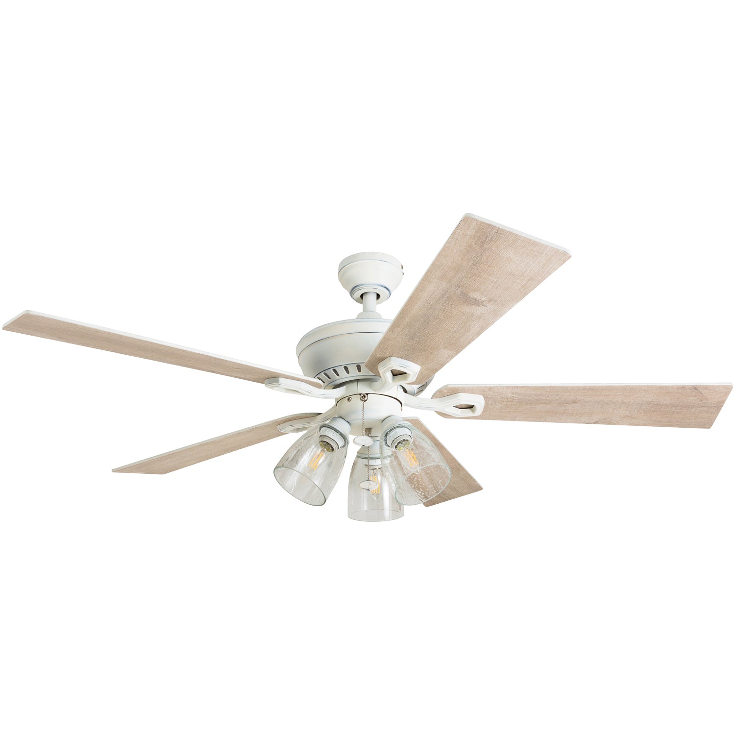 Distressed White Ceiling Fan – 52 Inch