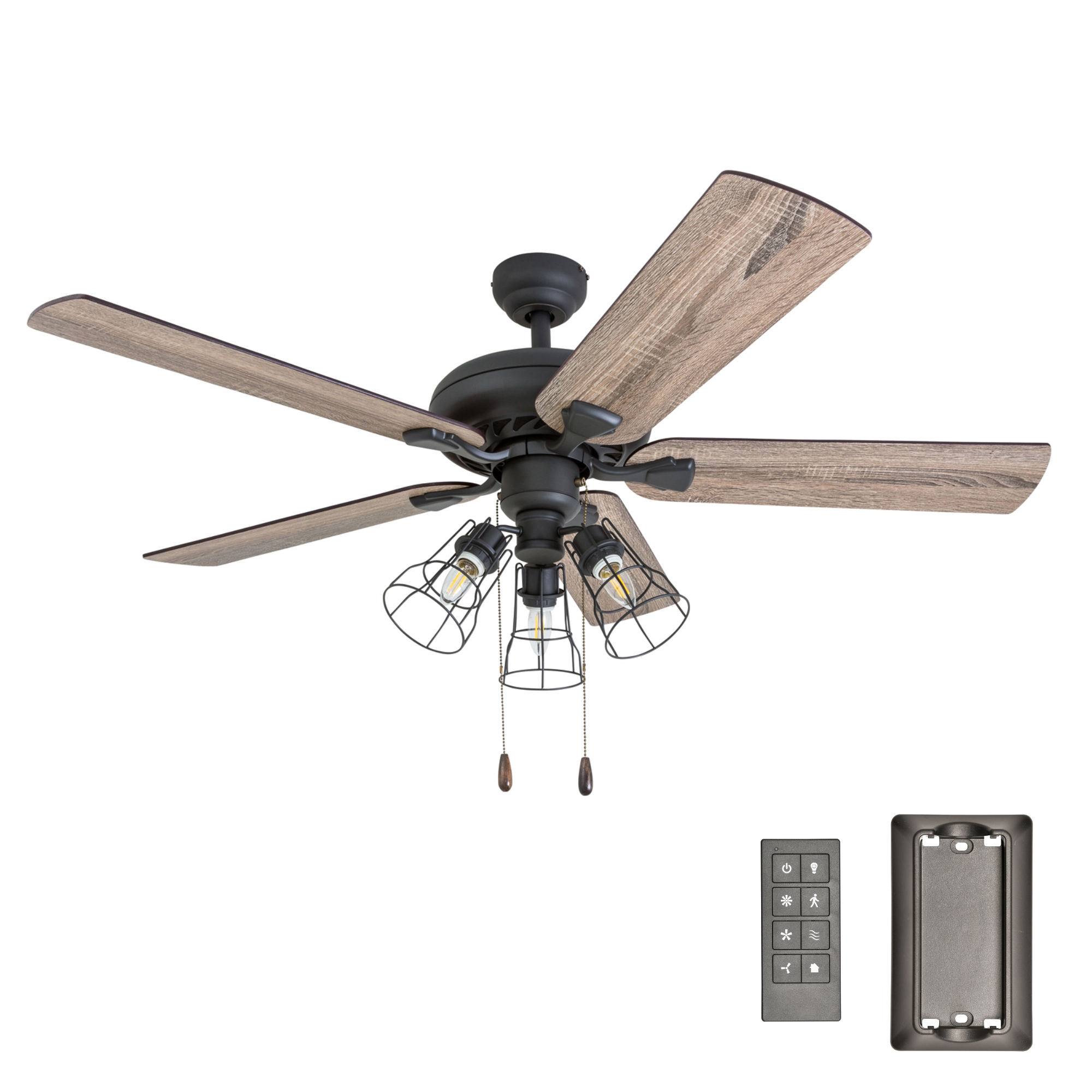 Bronze Ceiling Fan & Remote – 52 Inch