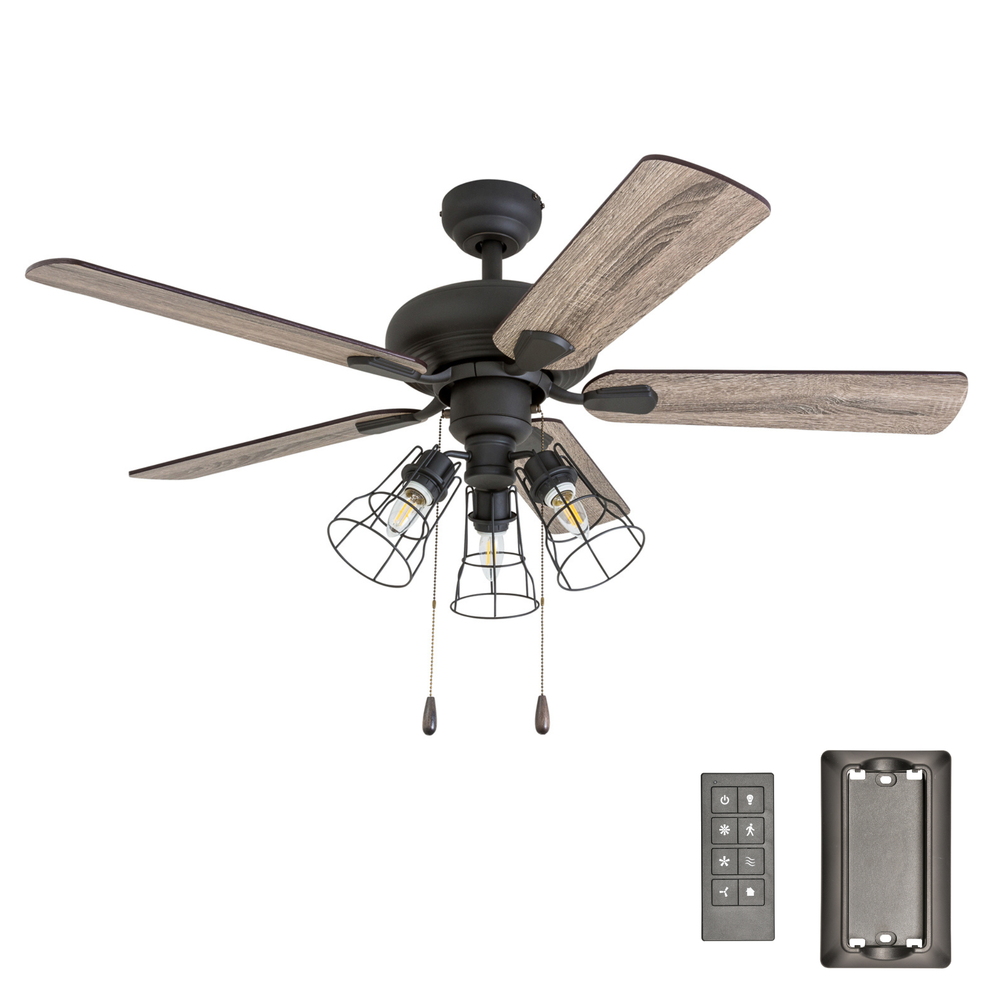 Bronze Ceiling Fan & Remote – 42 Inch