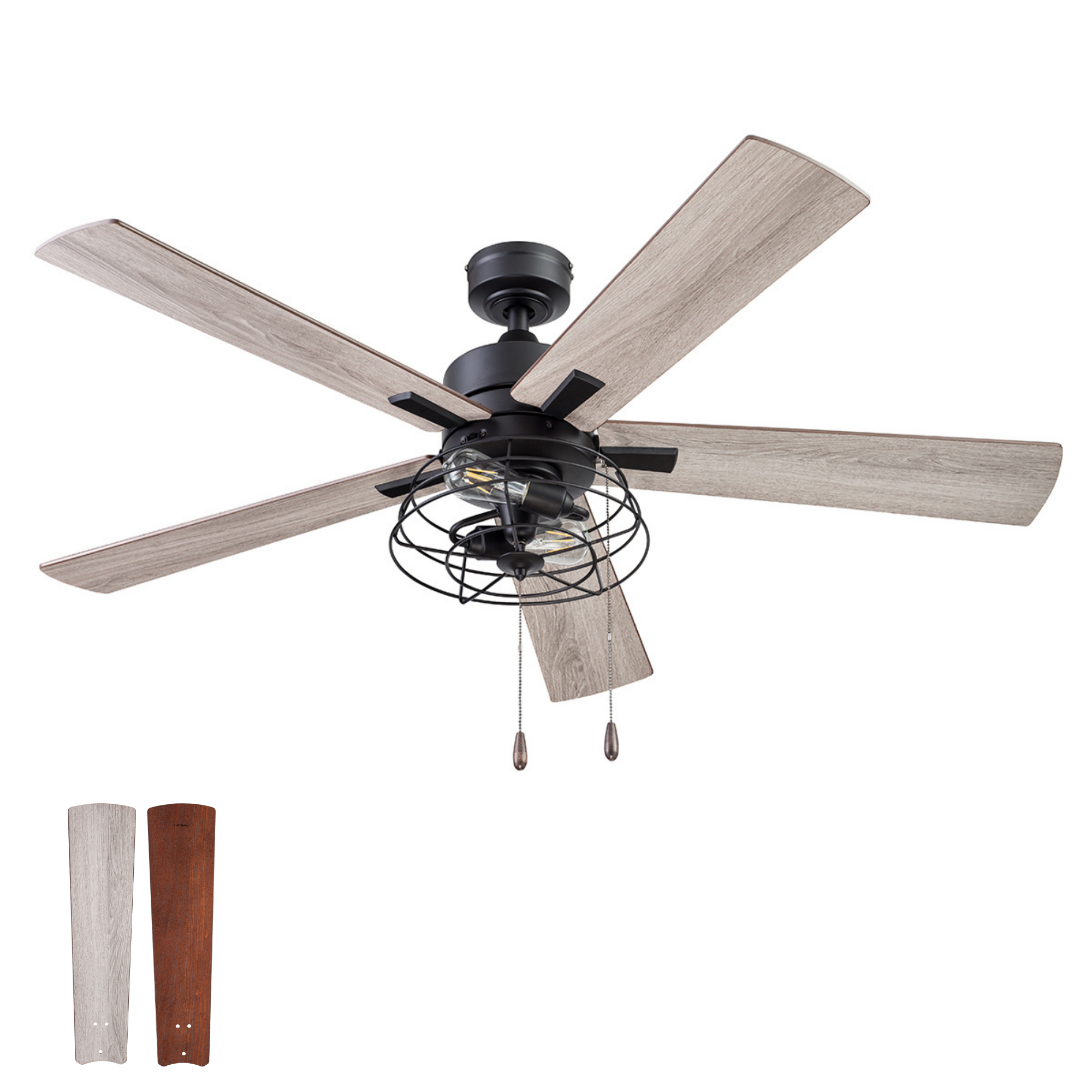 Matte Black Ceiling Fan – 52 Inch