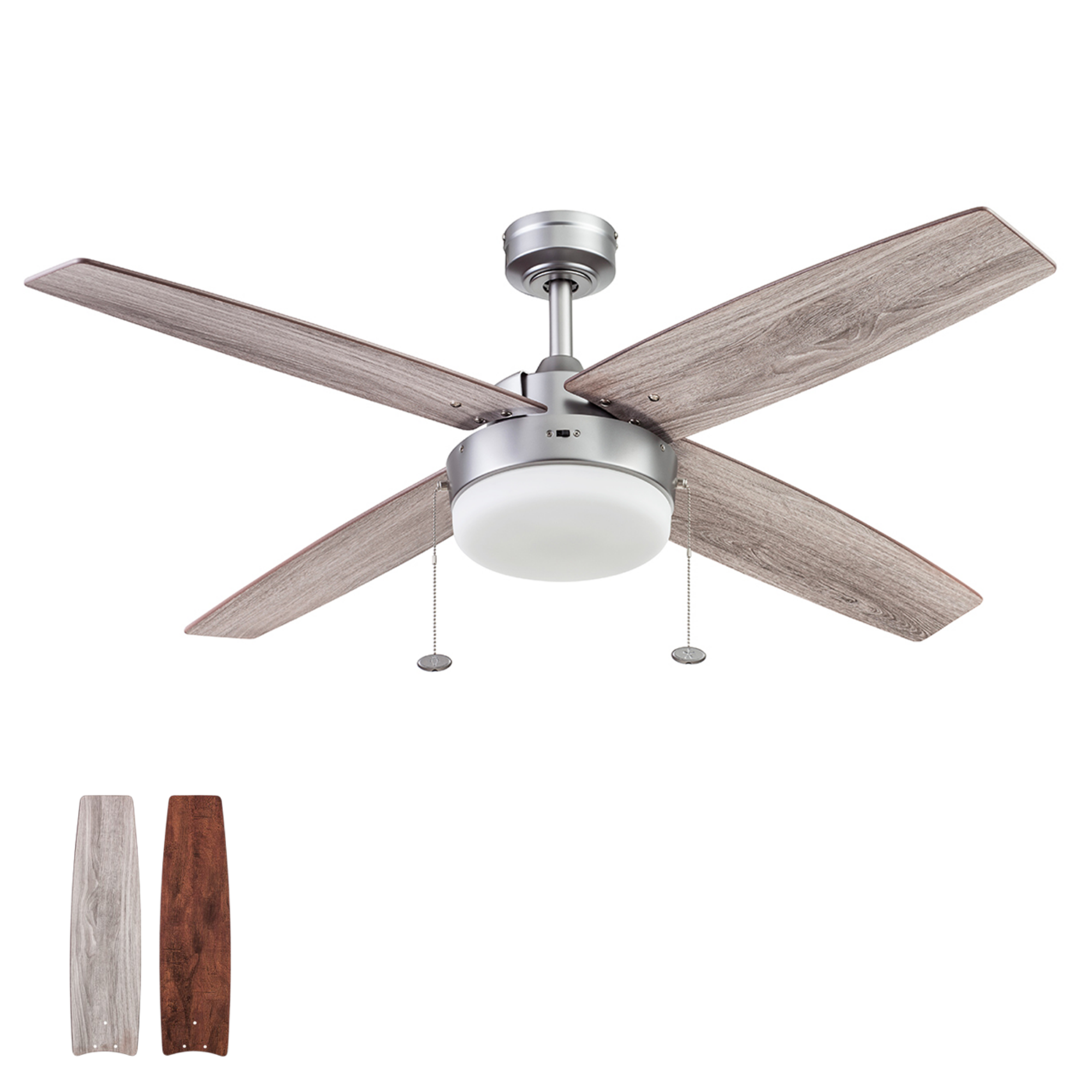 Silver Ceiling Fan – 52 Inch