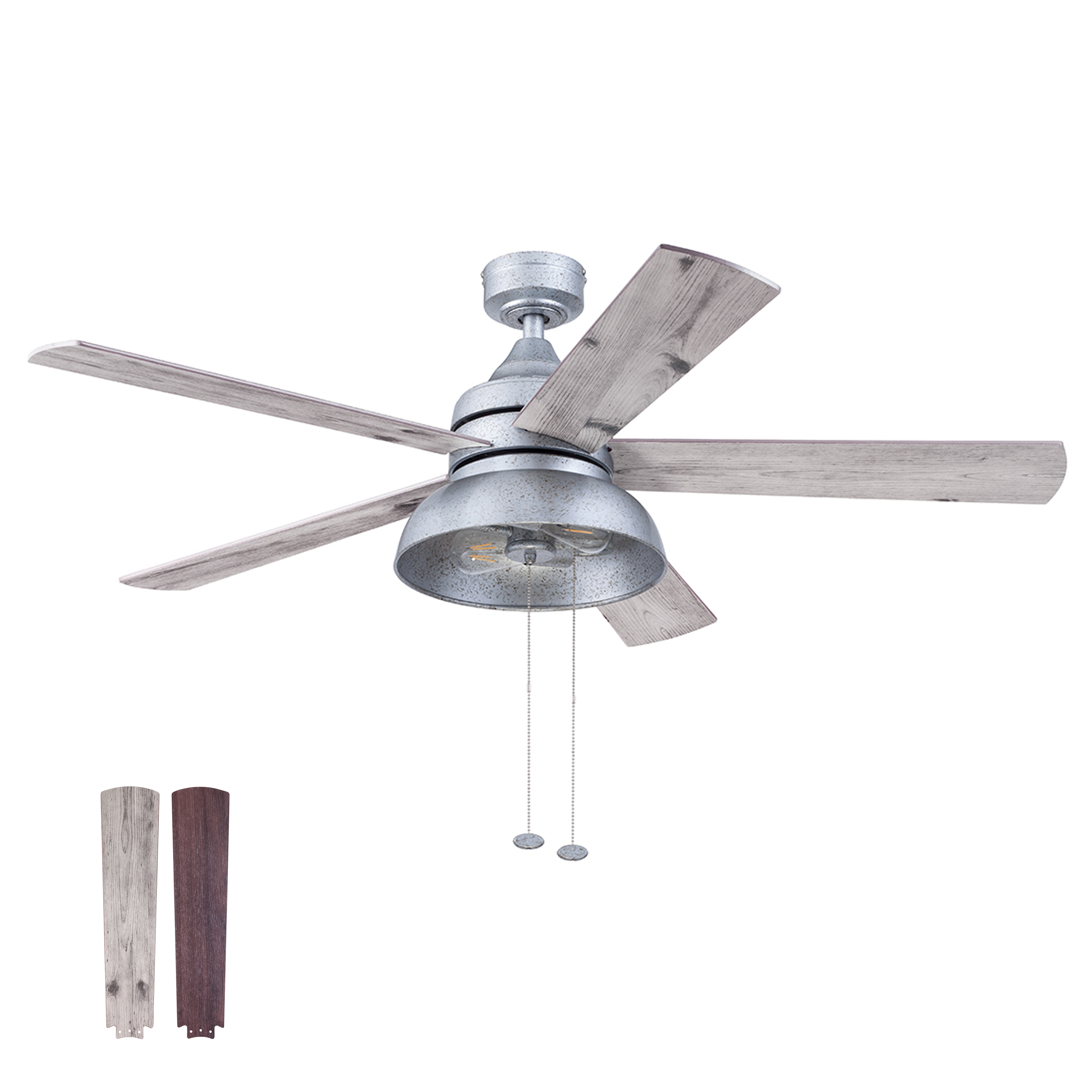 Galvanized Indoor/Outdoor Ceiling Fan – 52 Inch