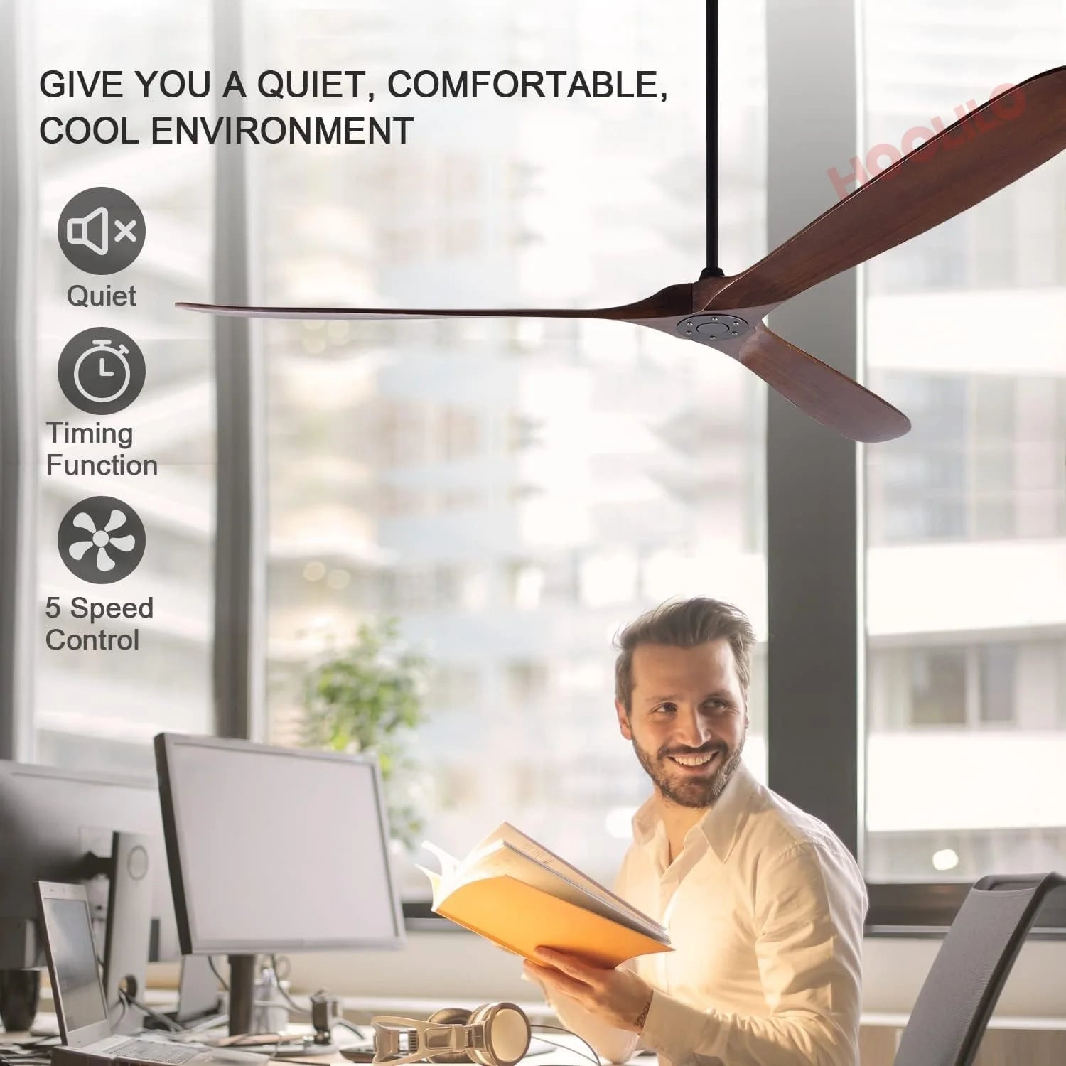 TimberCrest 88" | Signature Wood Ceiling Fan
