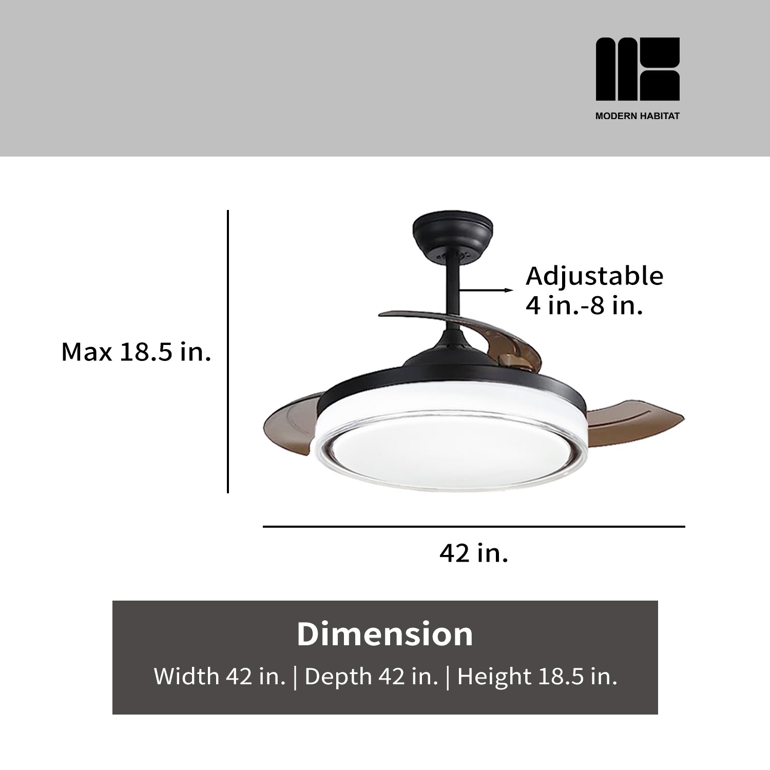 RadiantAir Smart | 42" | Retractable Black