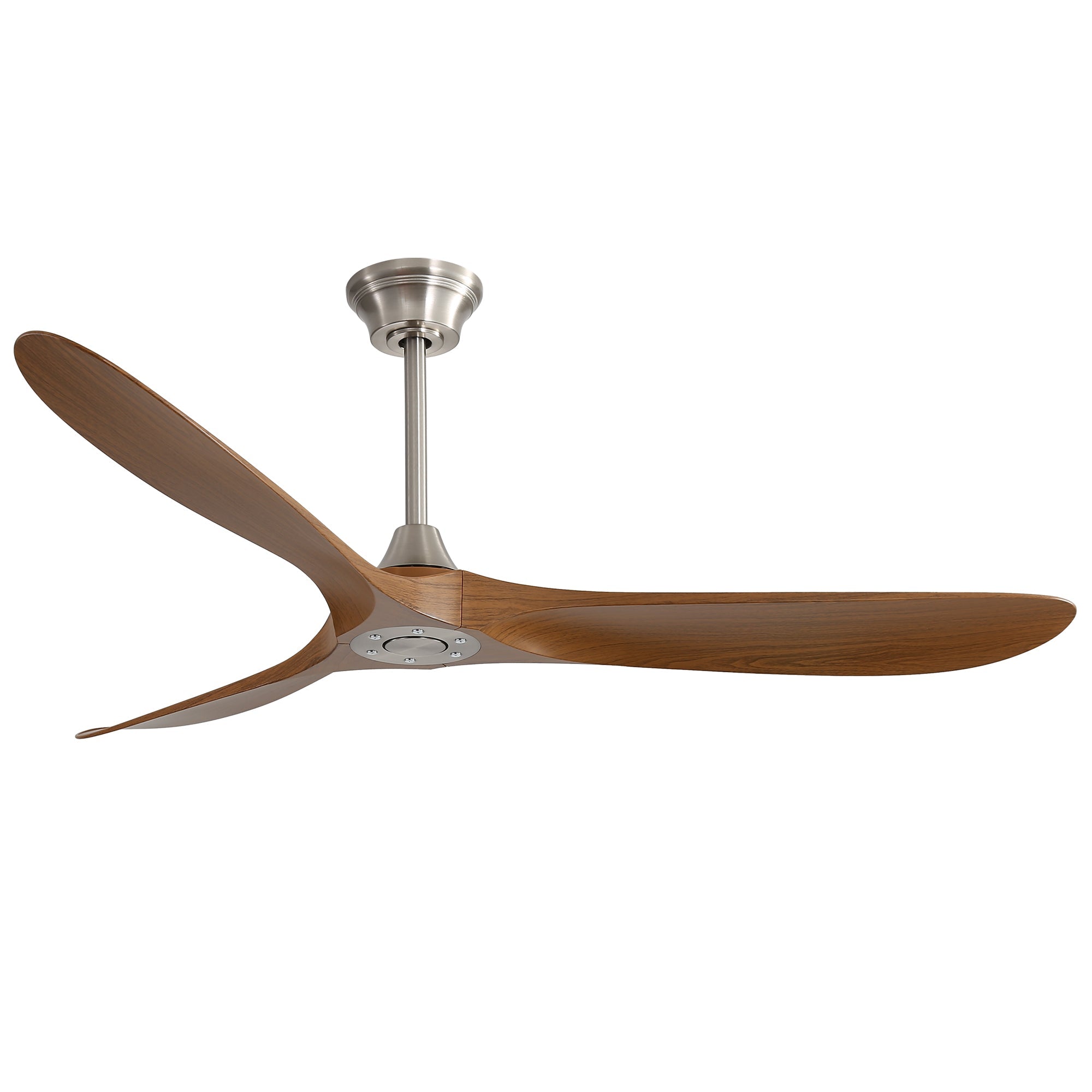 VistaWood 60" Indoor & Outdoor Ceiling Fan — Walnut Blades, Matte White